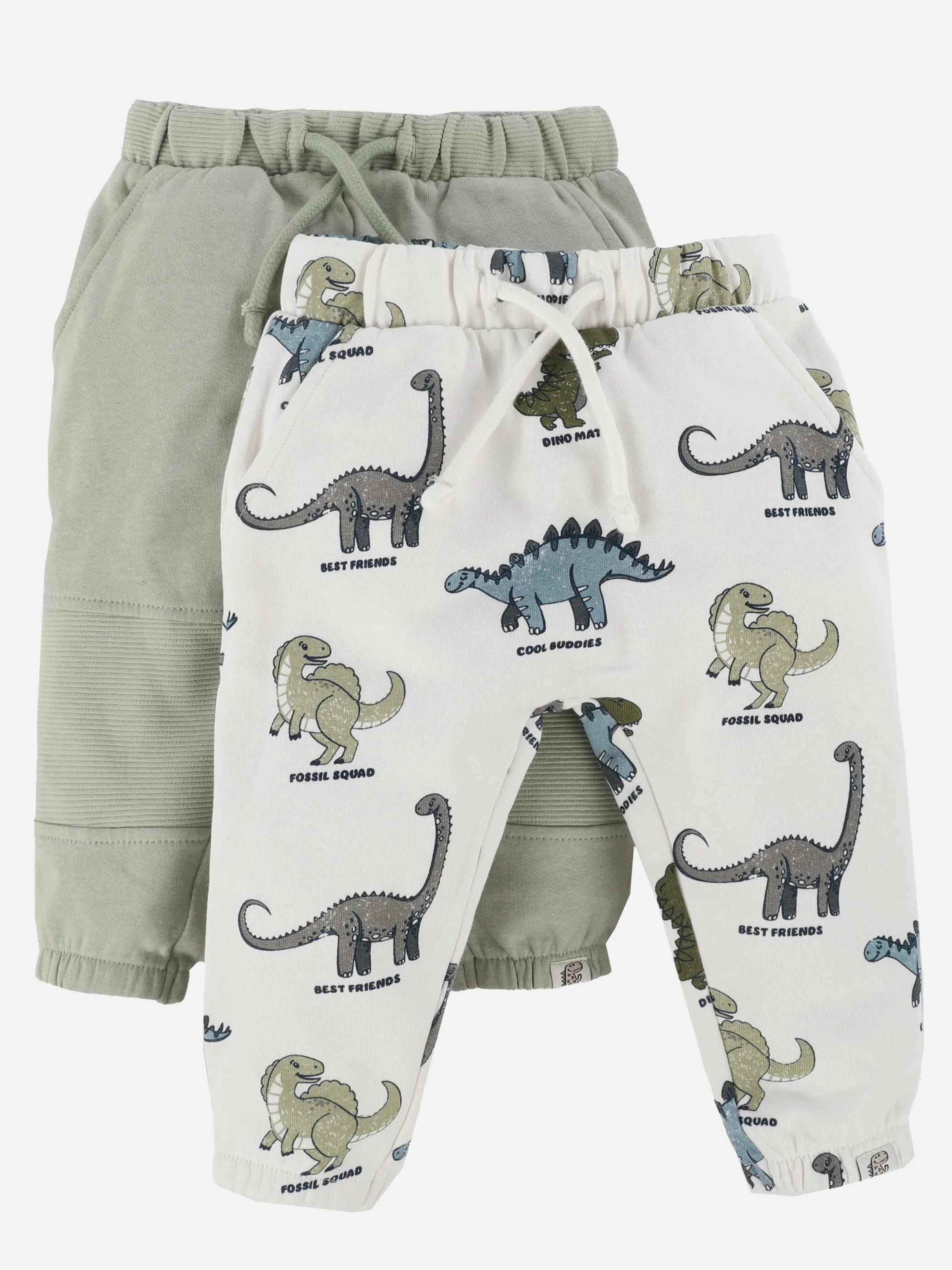 Bubble Gum BJ 2pcs Pack Joggpant mit Dino AOP in weiß/grün Grün 915250 WEIß/GRÜN 1