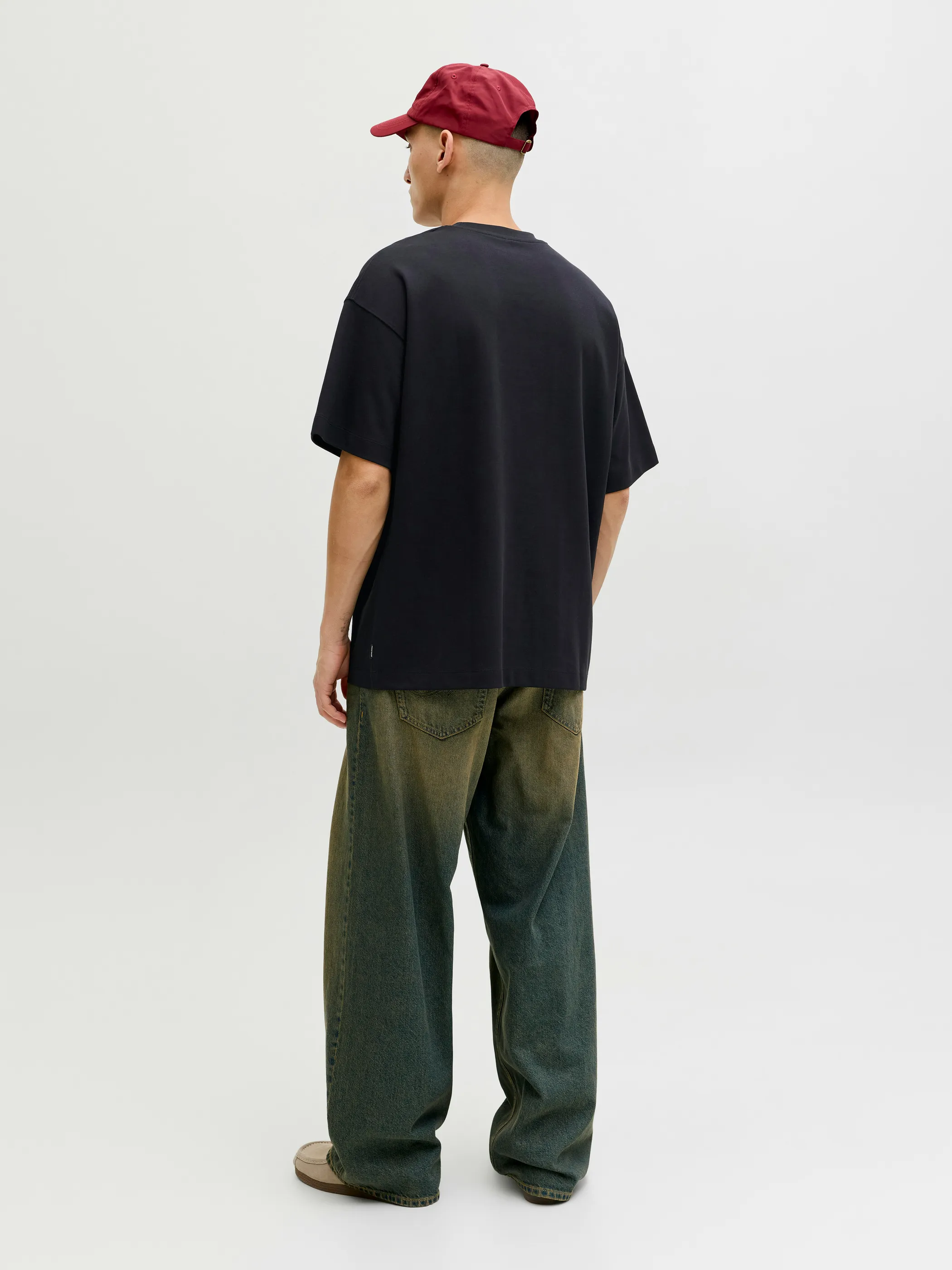 Jack Jones 12298906 JJEBARRON TEE SS O-NE Schwarz 927799 178012 2
