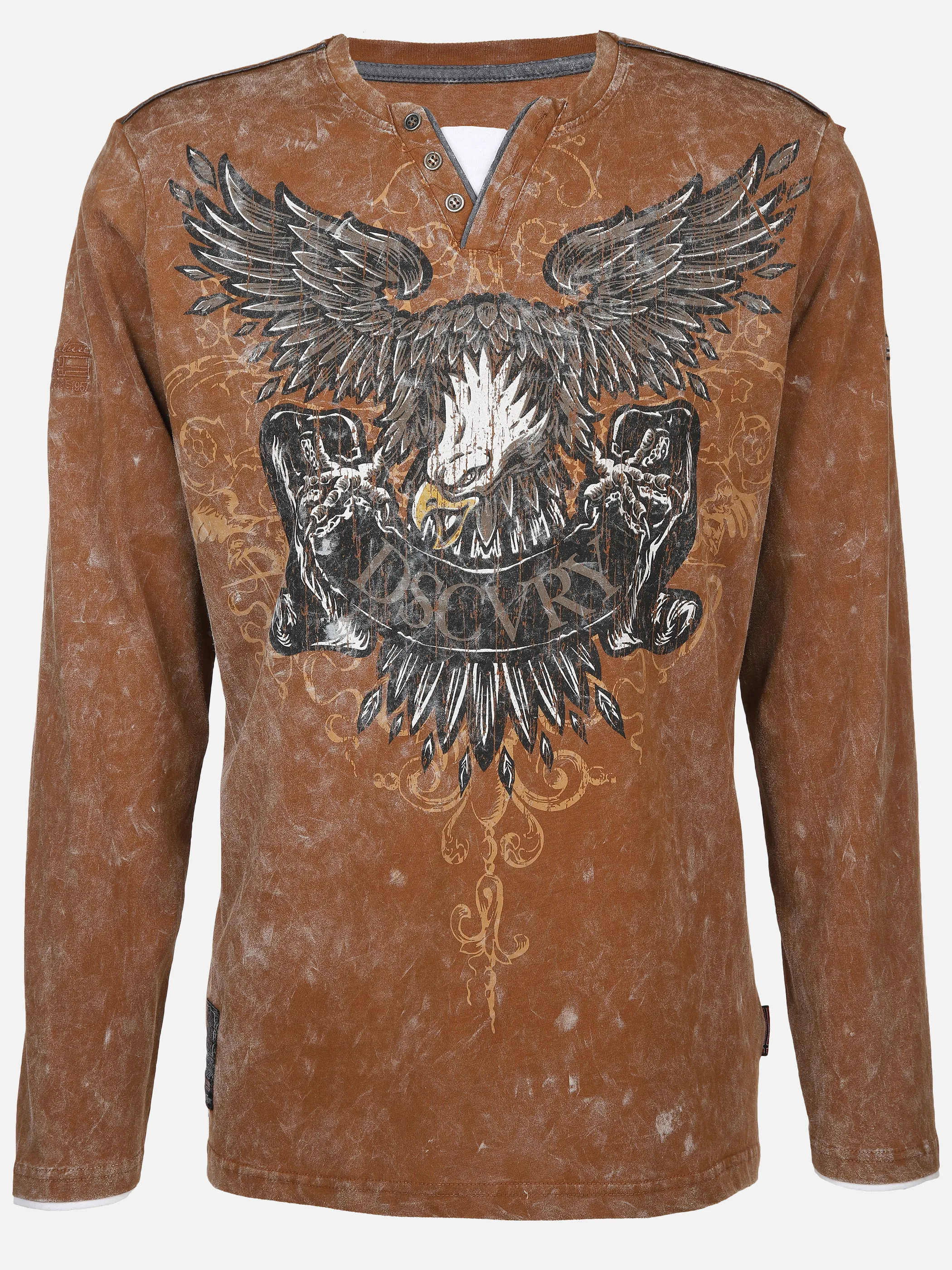 Southern Territory He. Henleyshirt 1/1 Arm 2in1 Orange 900200 ORANGE 1