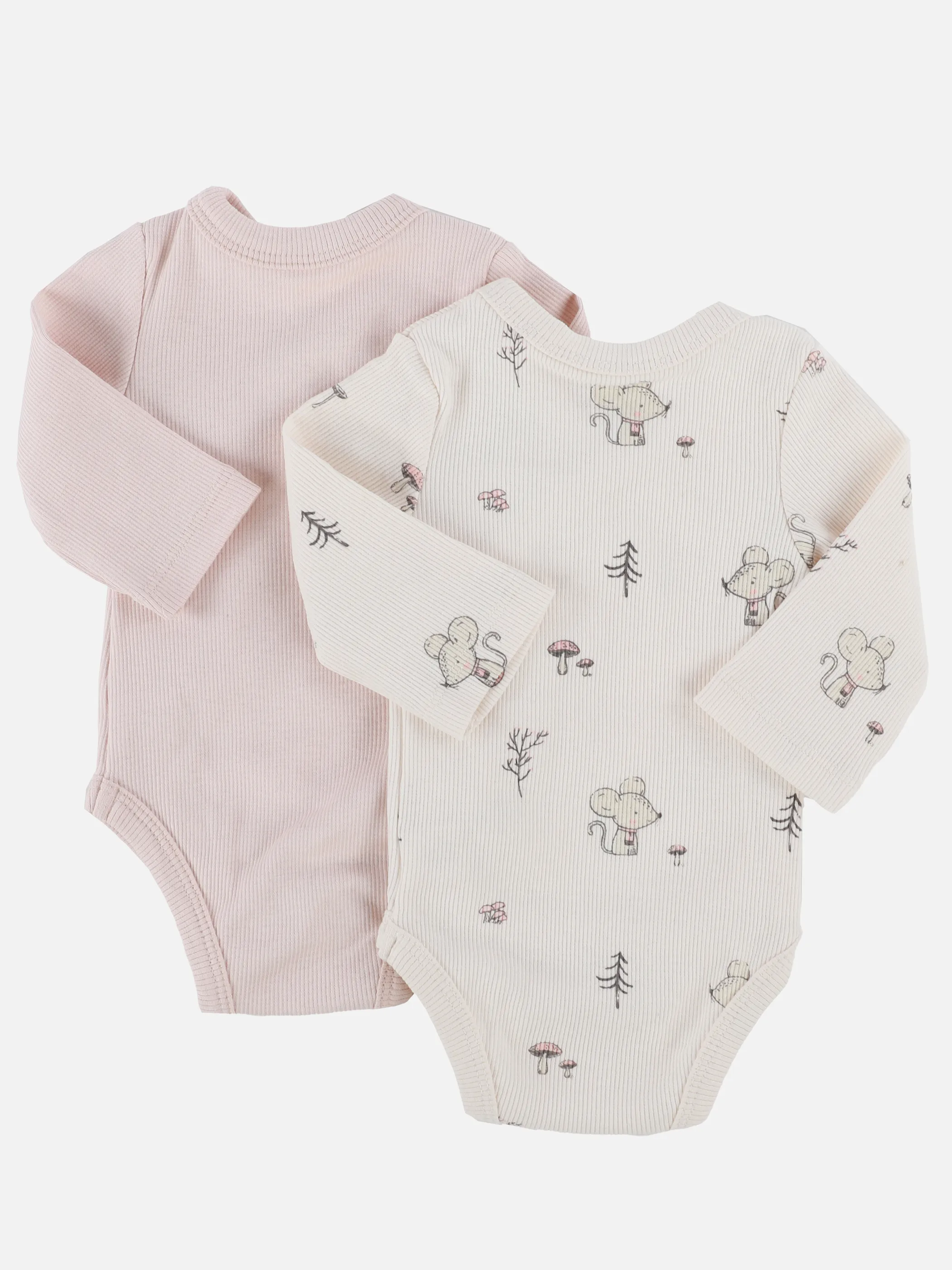 Bubble Gum BM 2pcs Pack Wrap Body mit Maus/Pilze/Tanne AOP Weiß 915181 WEIß/PINK 2