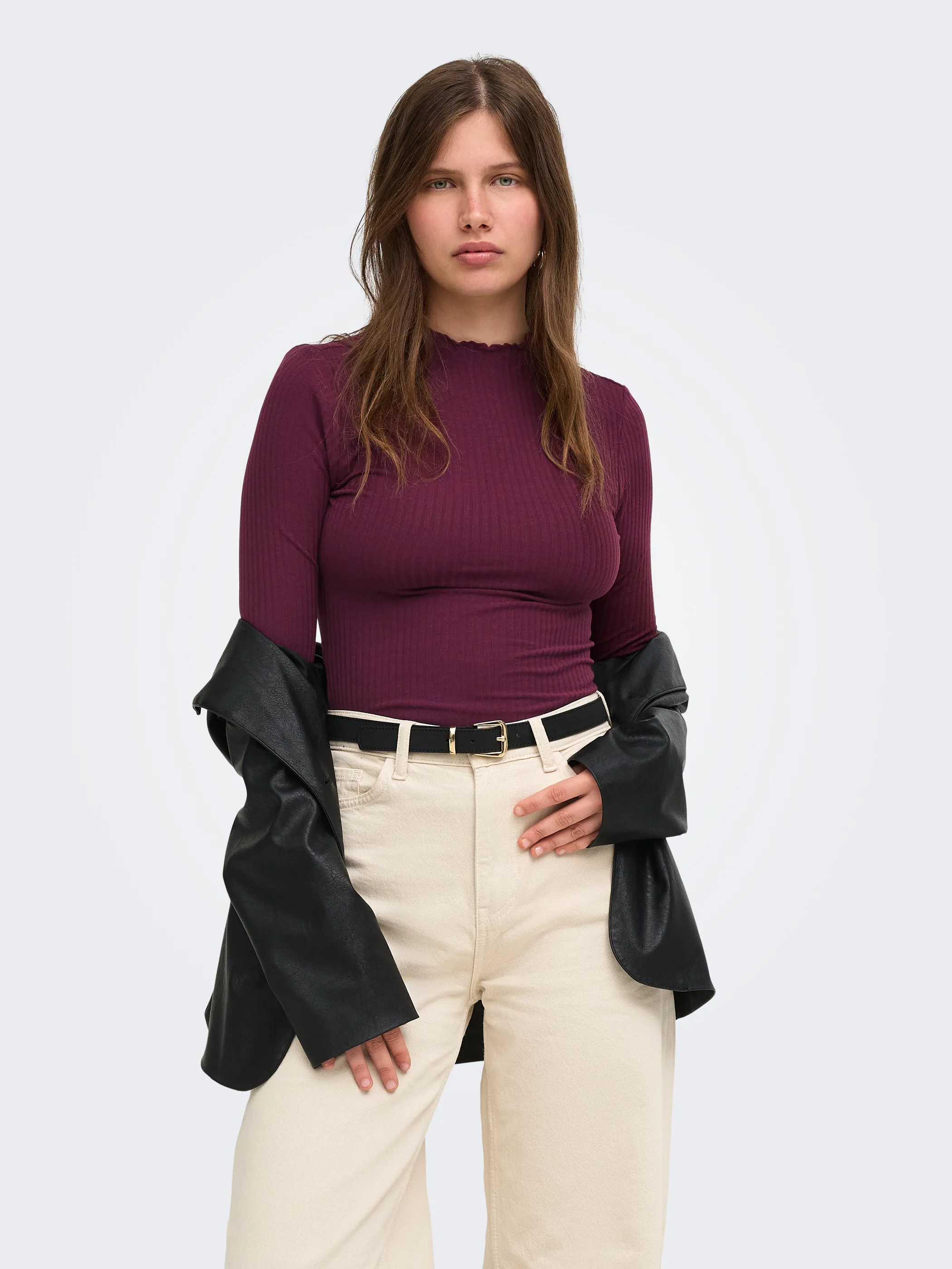 Only 15180040 ONLEMMA L/S HIGH NECK Lila 824110 177912 1