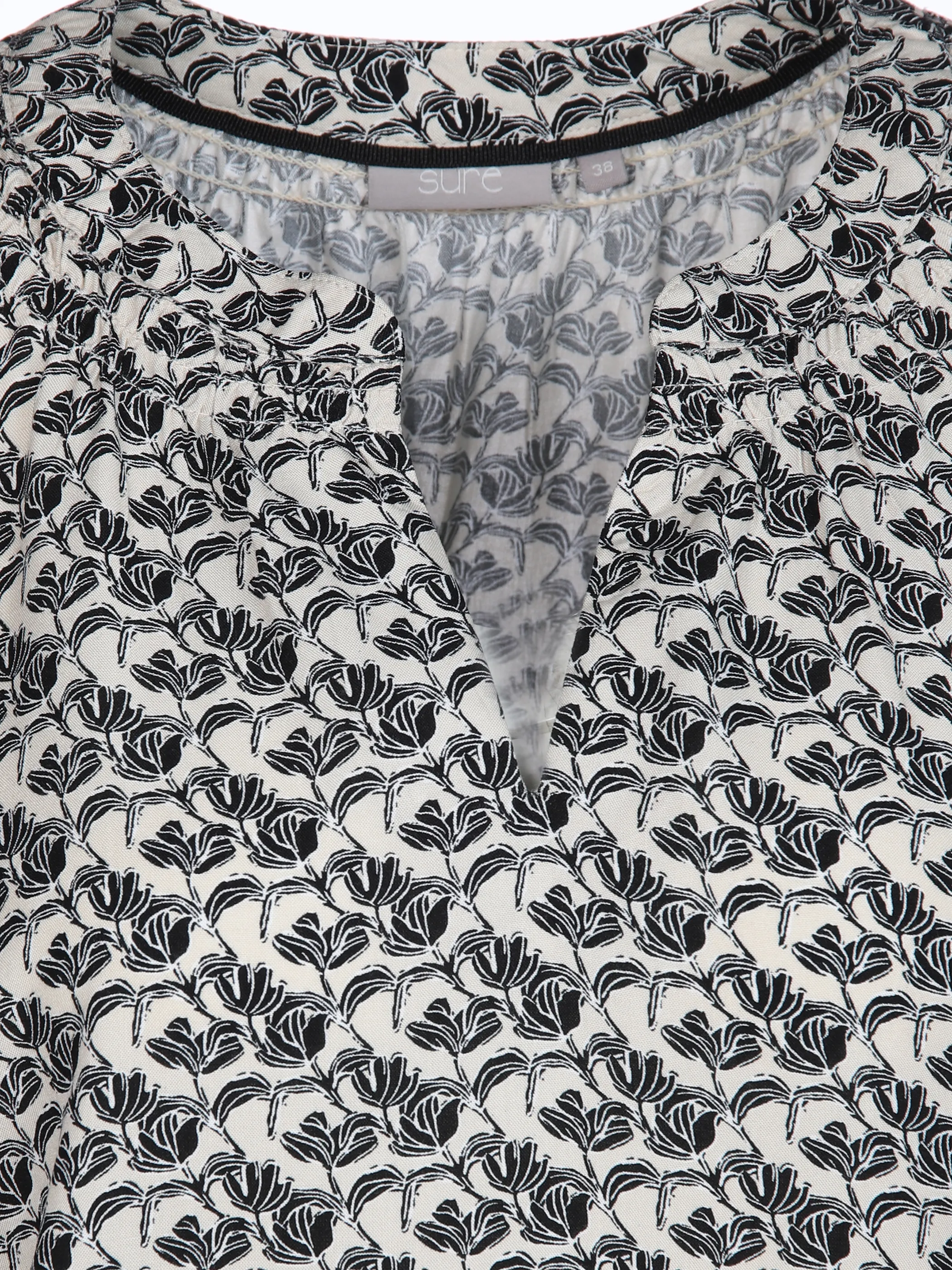 Sure Da-Bluse m. 1/2 Arm Schwarz 890831 WEIß/SW 3 Sure Da-Bluse m. 1/2 Arm Schwarz 890831 WEIß/SW 3
