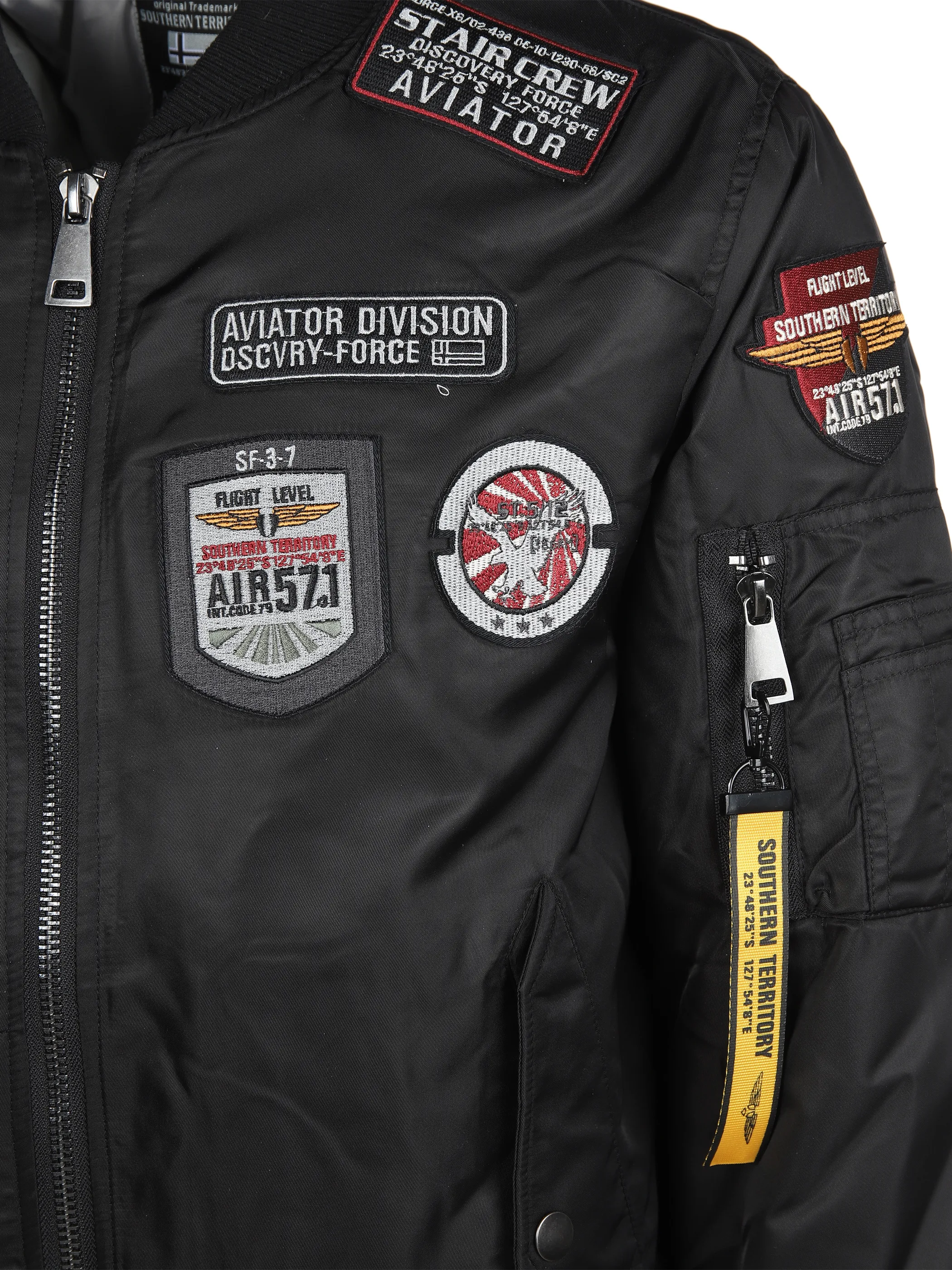 Southern Territory He. Bomberblouson Batches Schwarz 888308 BLACK 4 Southern Territory He. Bomberblouson Batches Schwarz 888308 BLACK 4