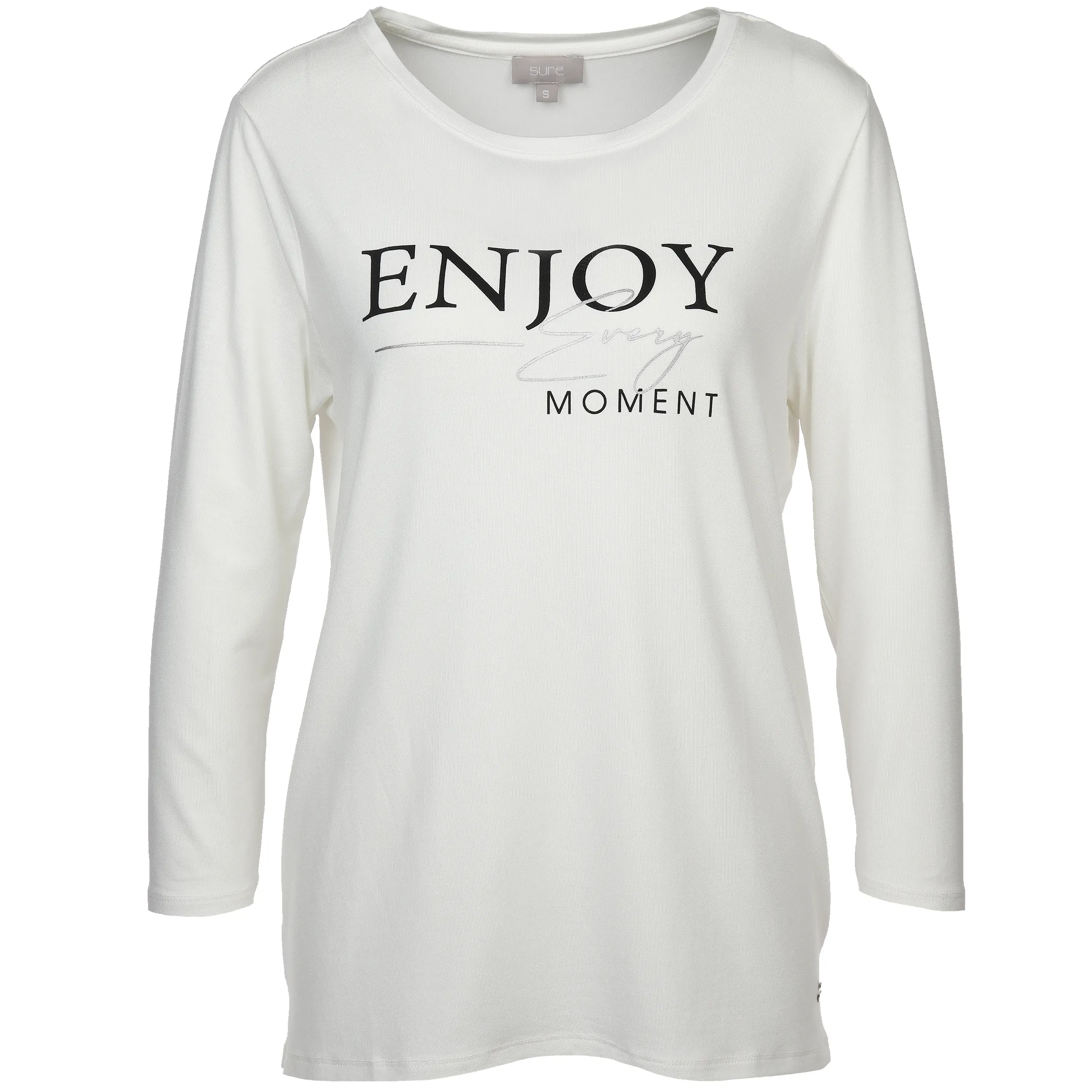 Sure Da-T-Shirt m. Frontprint 3/4 Arm Weiß 880655 OFFWHITE 1 Sure Da-T-Shirt m. Frontprint 3/4 Arm Weiß 880655 OFFWHITE 1