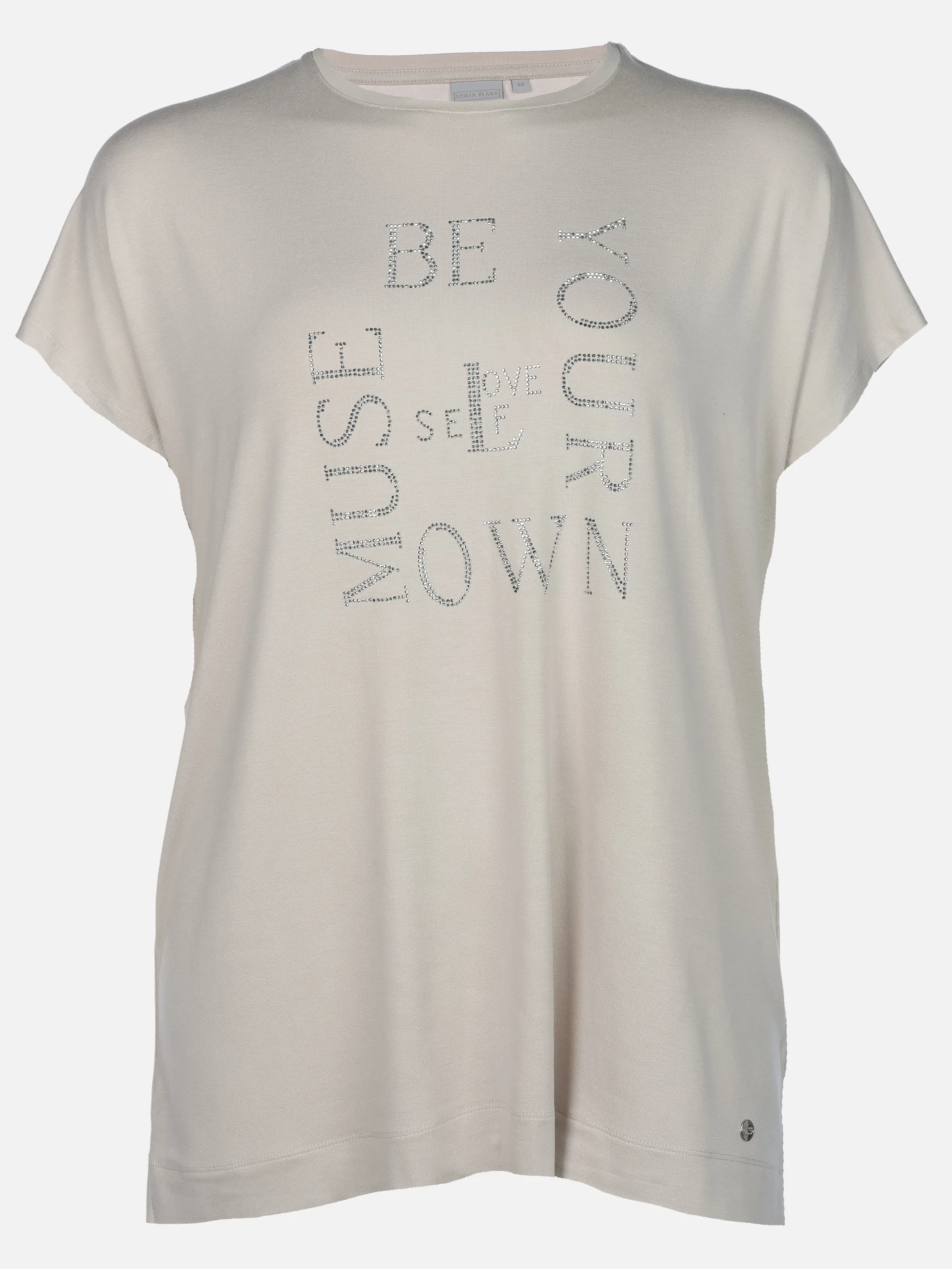 Sonja Blank Da.gr.Gr T-shirt m. Straßappli Beige 925910 FRENCH 1