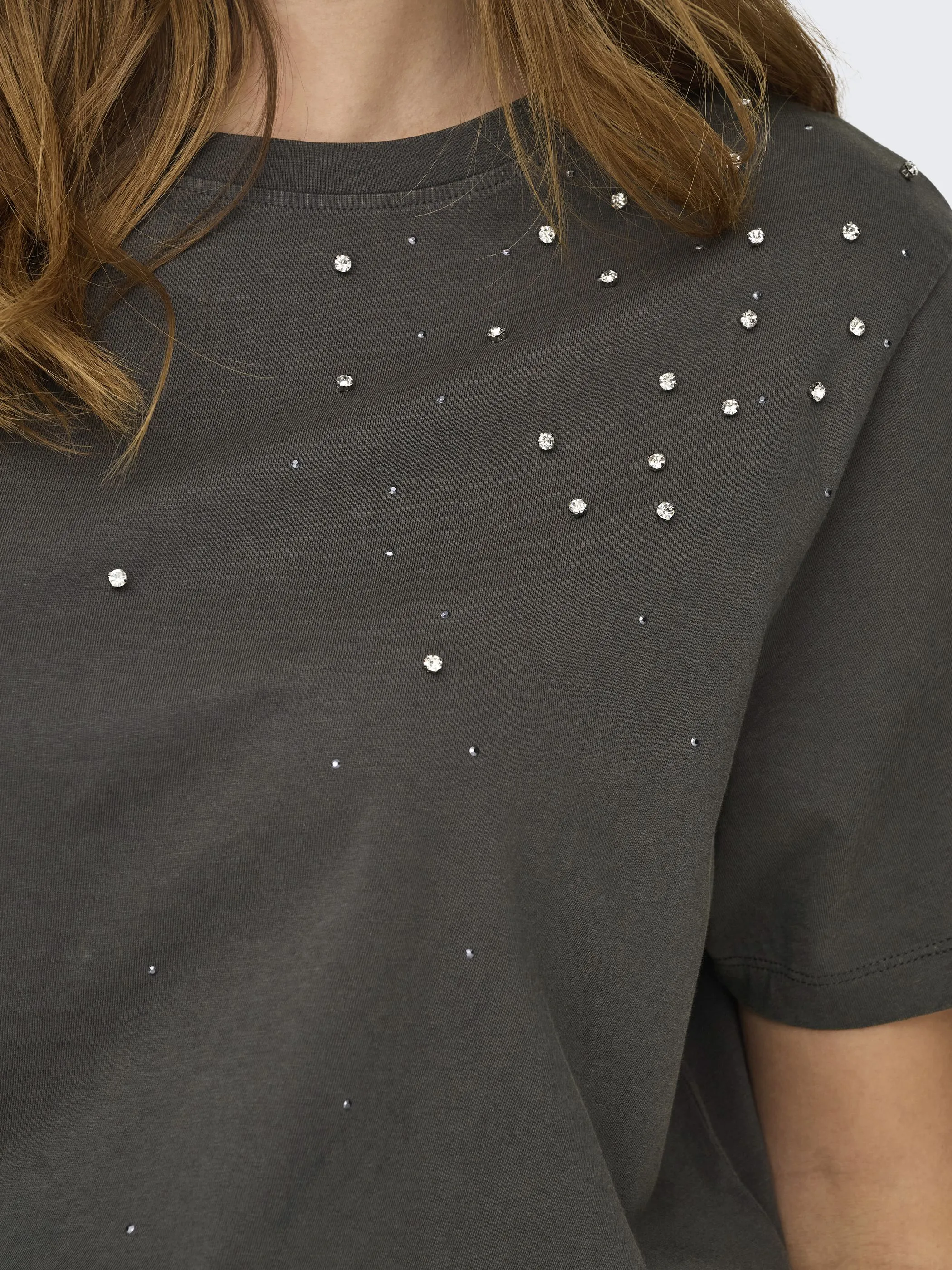 Only Carmakoma 15346102 CARLEN LIFE SS O-NECK Grau 909691 206073002 4