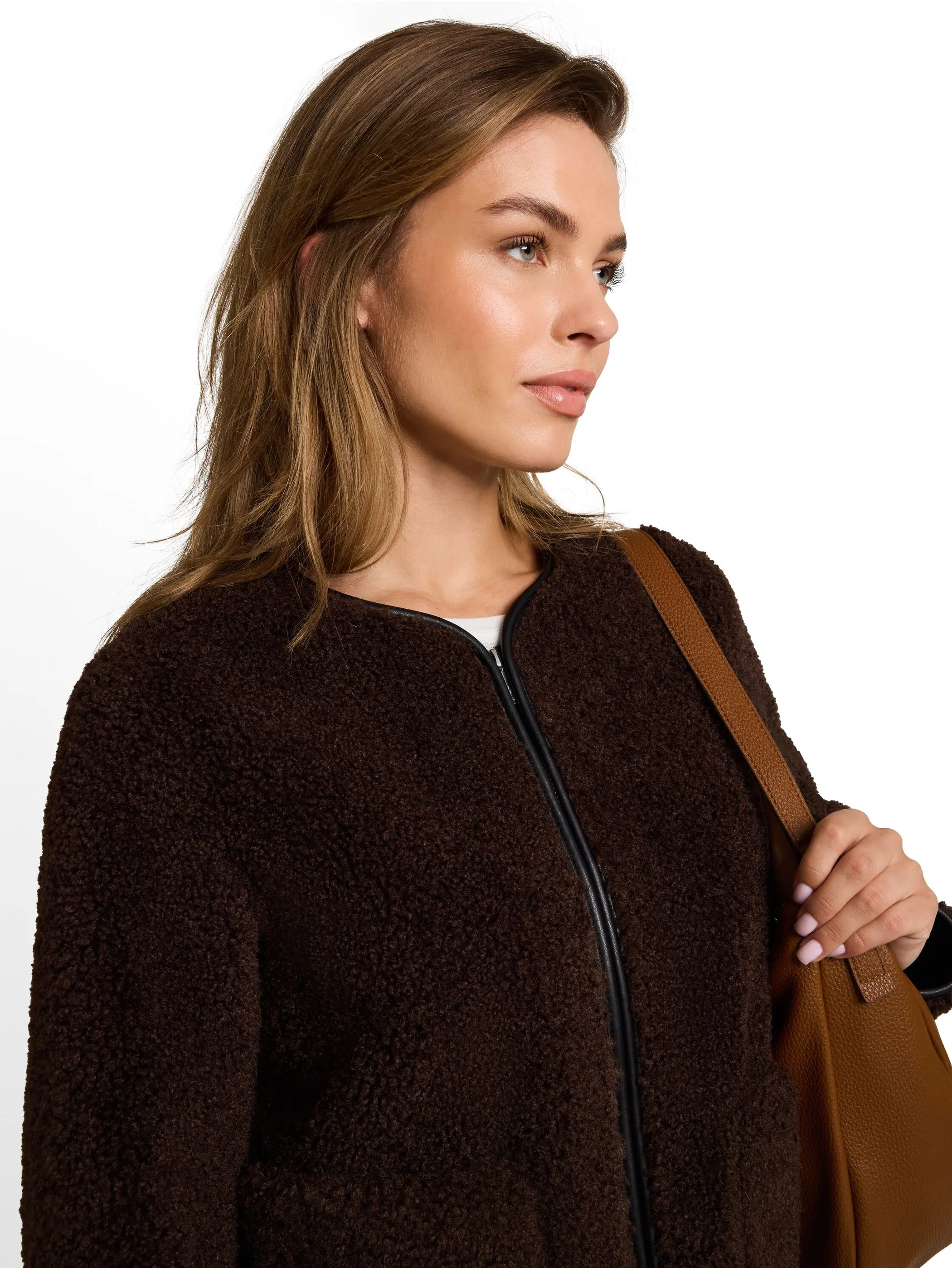 Tom Tailor 1052558 fake shearling jacket Braun 934176 13234 3