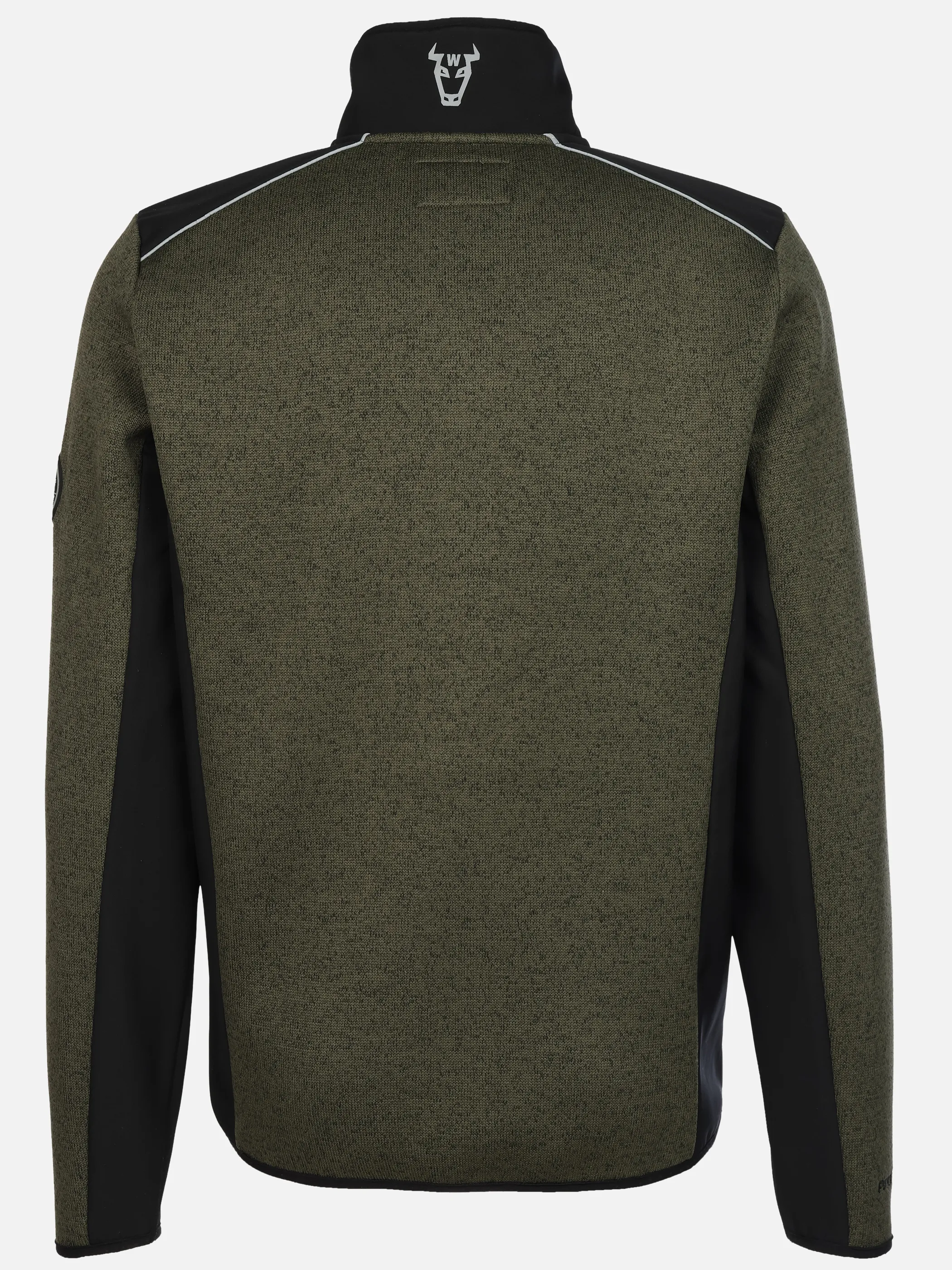 Worker He. Strickfleecejacke neon Oliv 929263 KHAKI 2