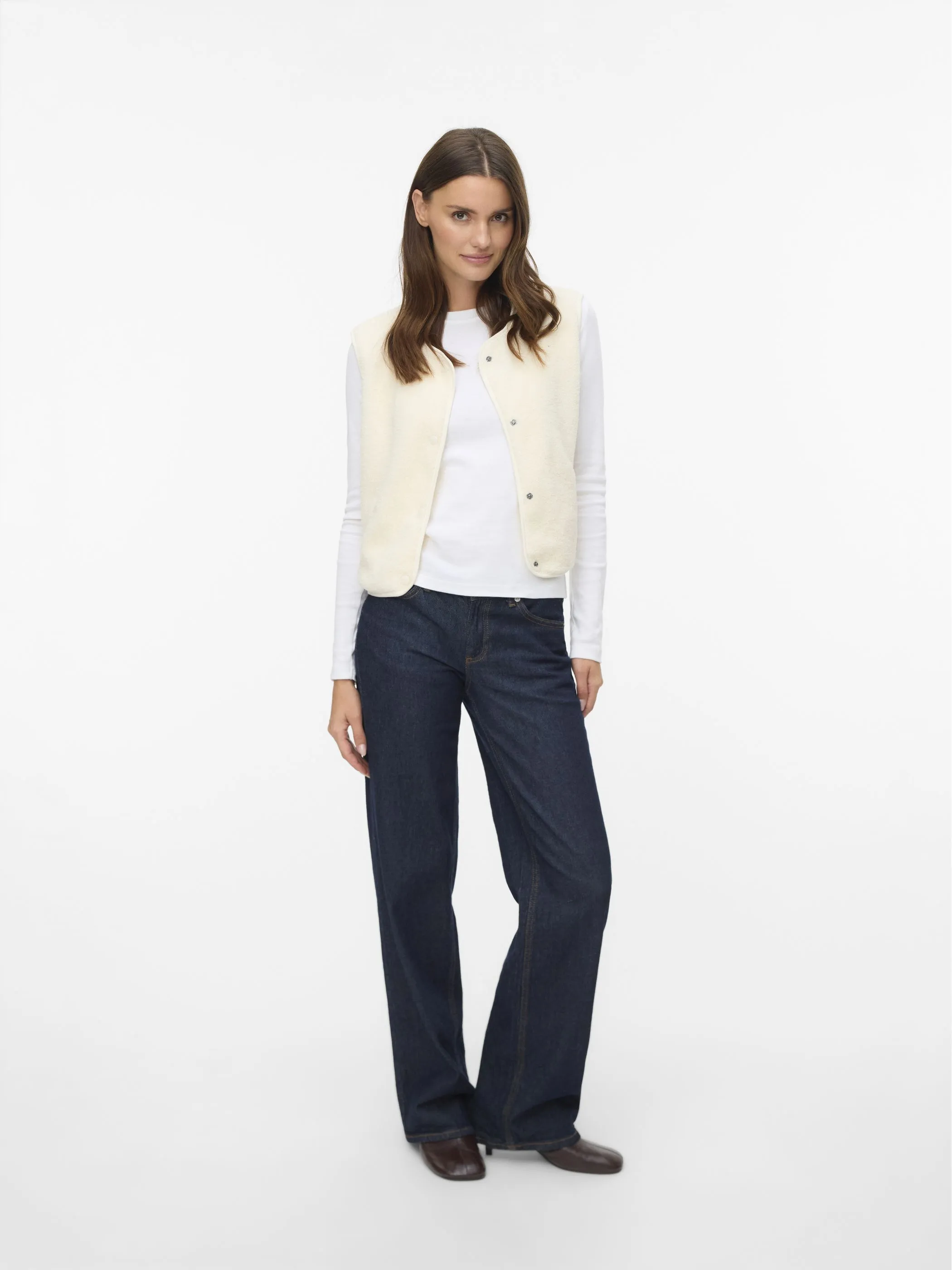 Vero Moda 10337854 VMGILLY SL GILET JRS Beige 915293 222913 2