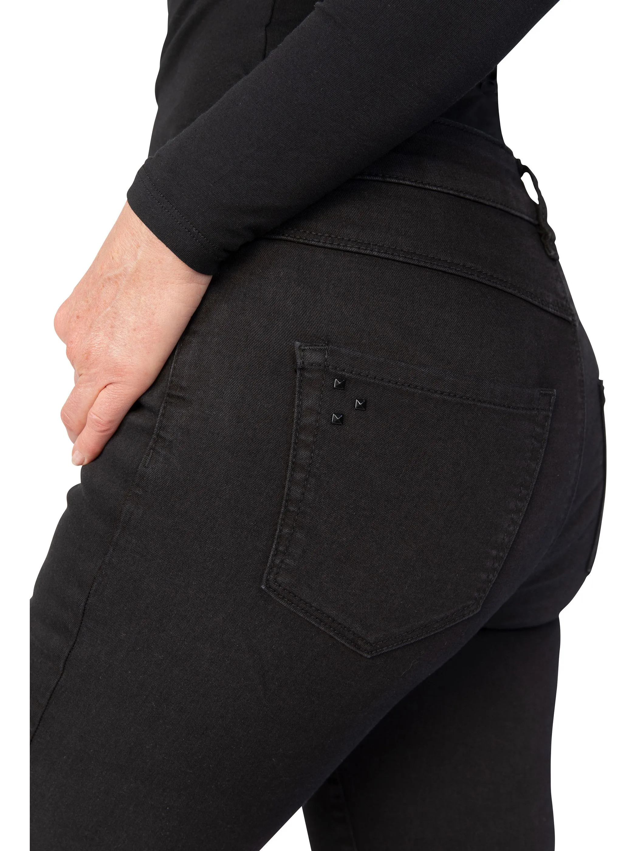Stooker DOB 22900660007355 Da. Hosen,Flore Schwarz 771210 7355
