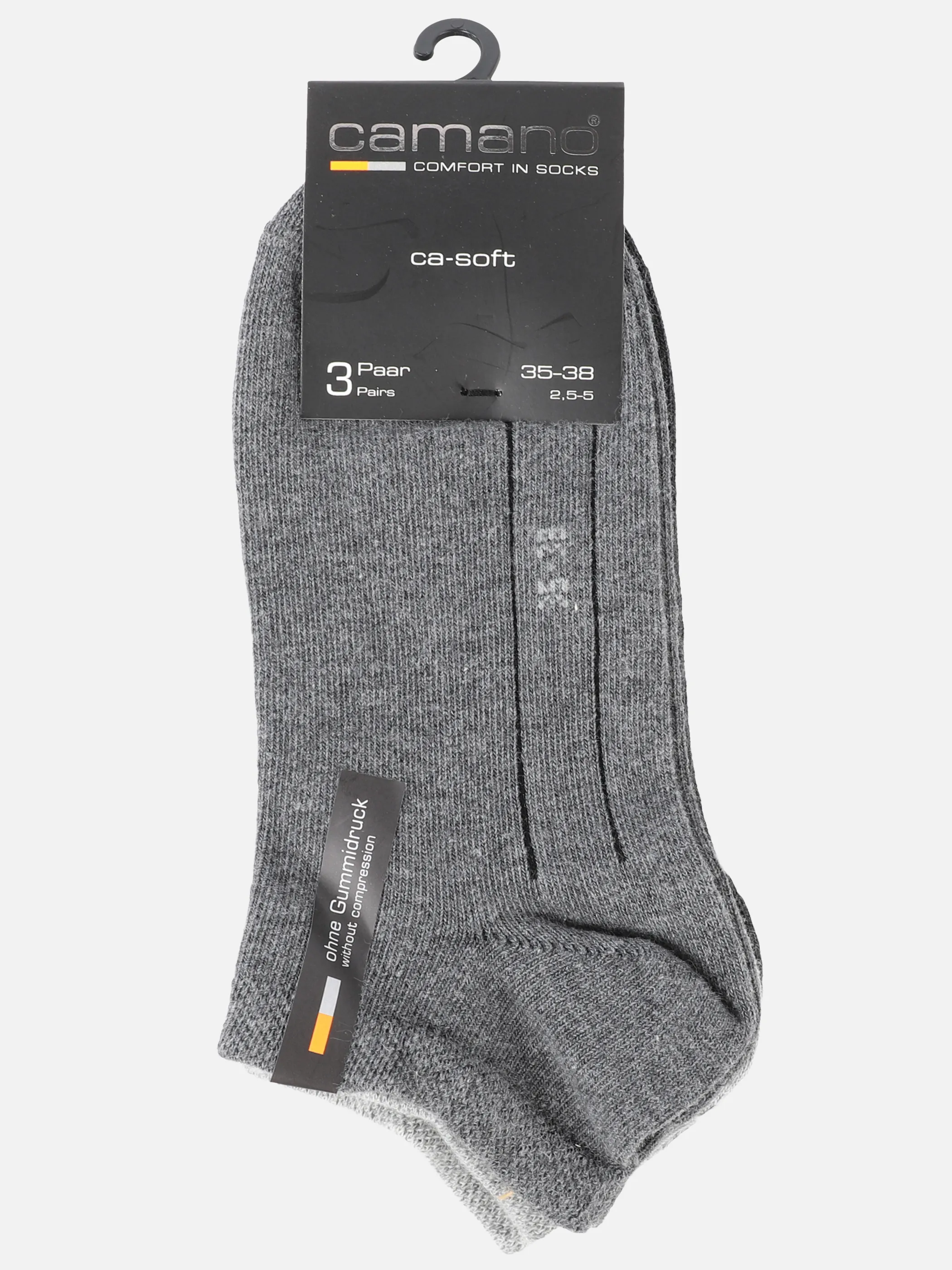 Camano 3003 He-Soft Sneaker 3er Pack Grau 809763 0049 3