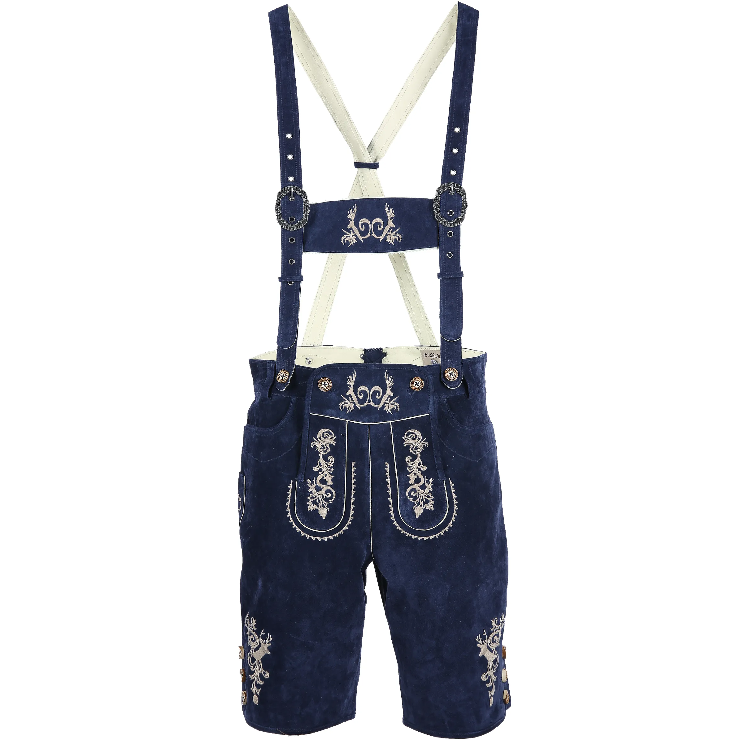 Birkhahn Mode und Tracht He. Lederhose knie umspielend Blau 784815 DARK BLUE 1