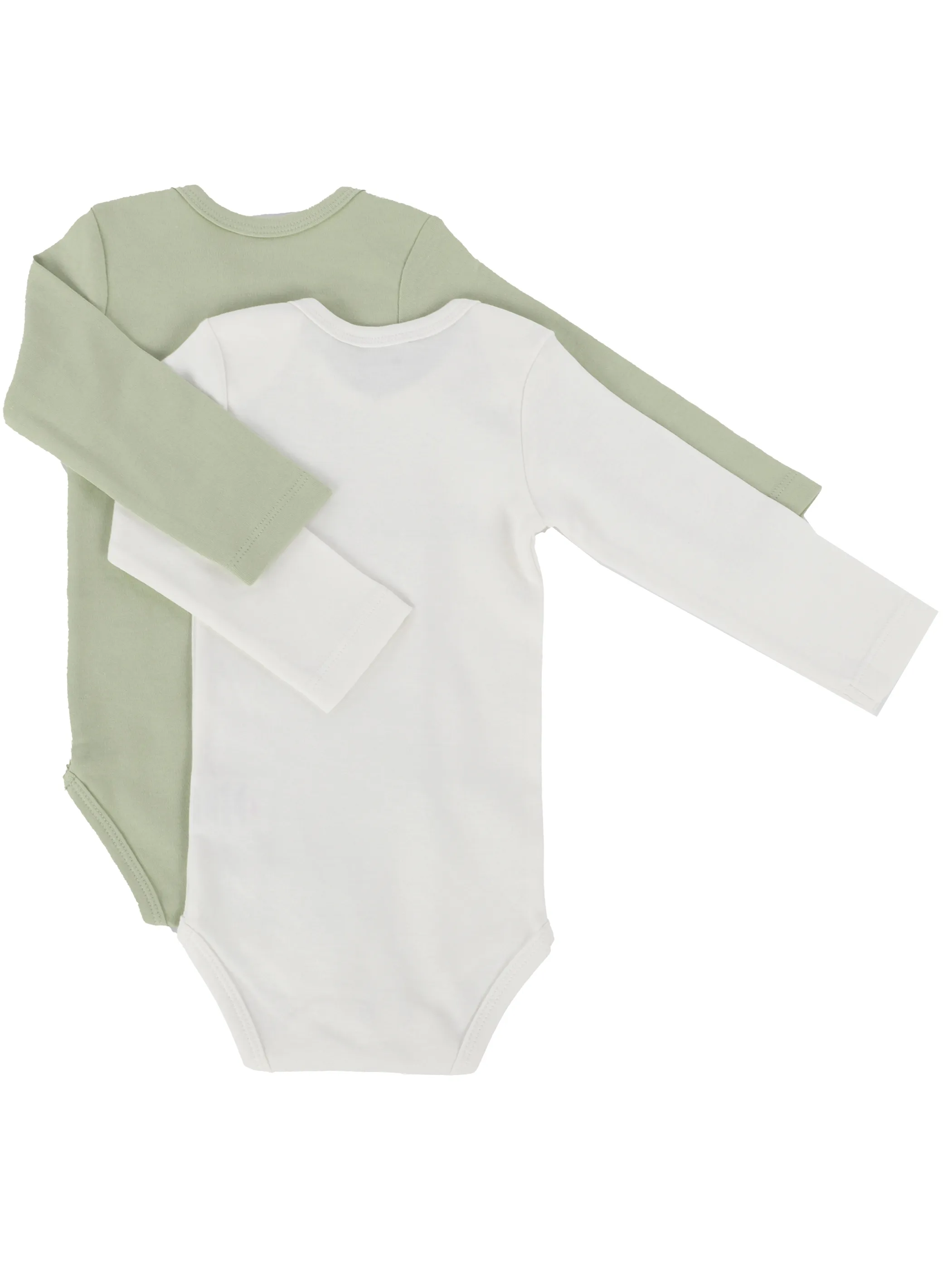 Bubble Gum BM 2er Pack Sprüchebodies langarm in weiß/grün Weiß 908466 WEIß/GRÜN 2