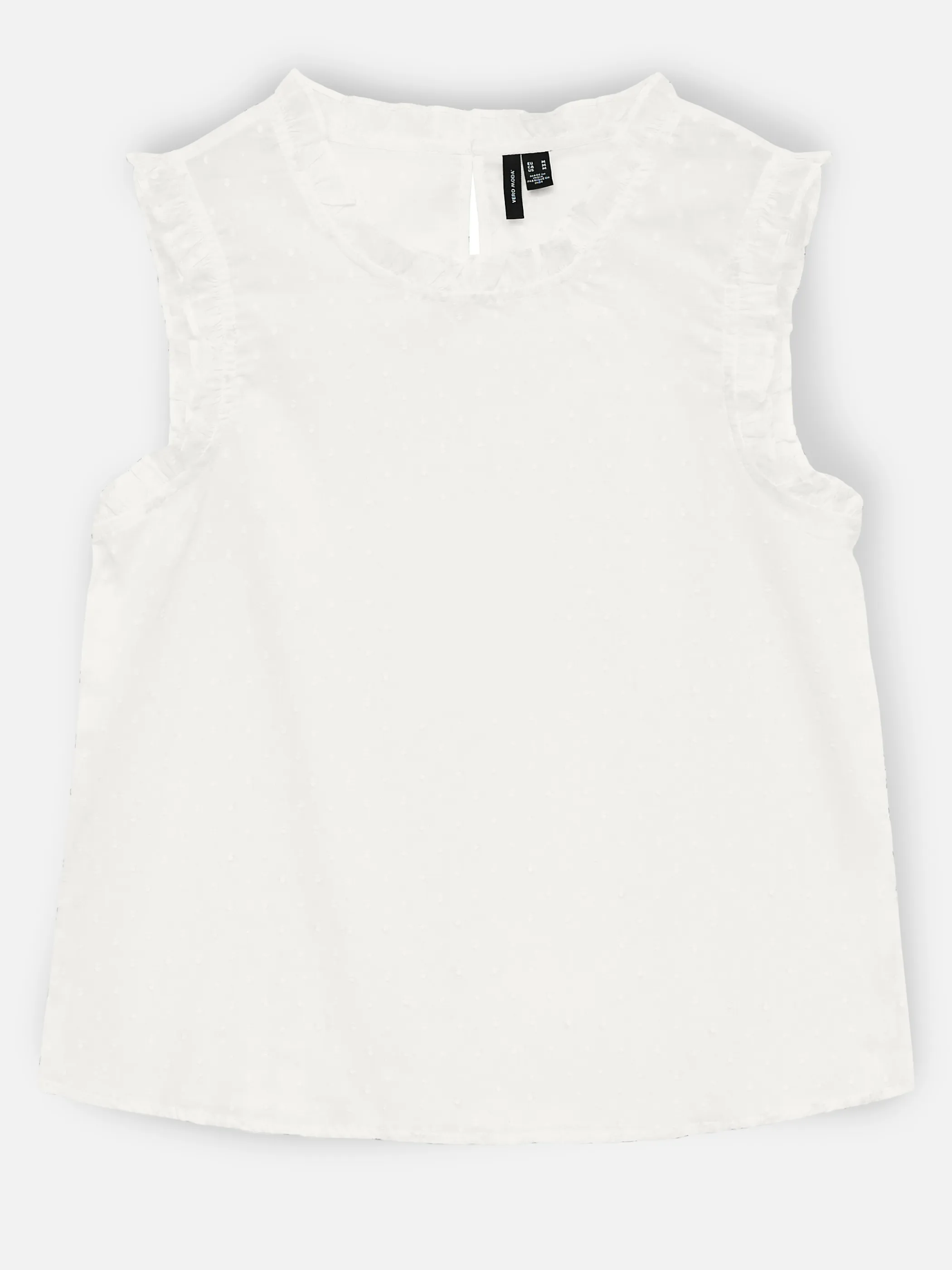 Vero Moda 10342734 VMTRINE SL TOP WVN NO Weiß 922296 175598 4