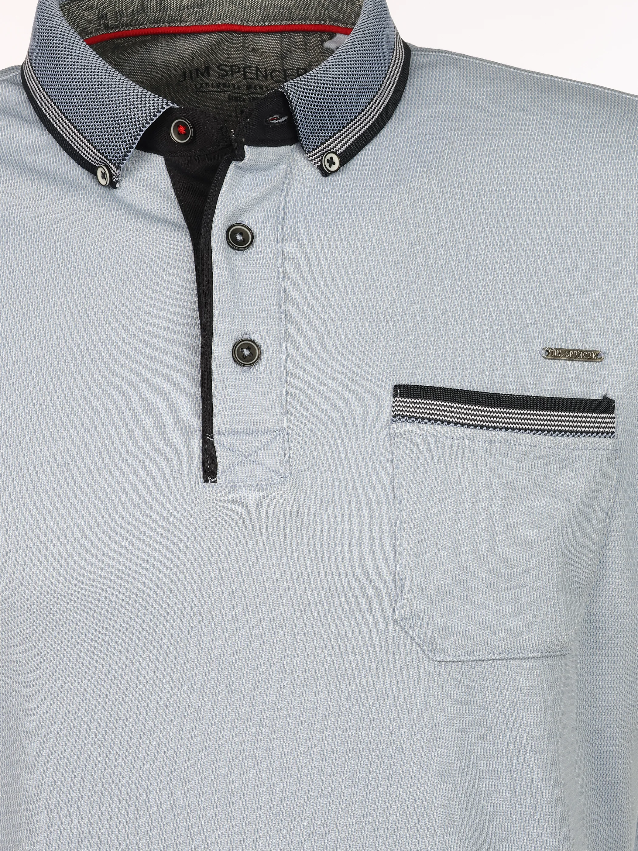 Jim Spencer He. Poloshirt 1/2 Arm Jacquard chi chi Blau 922530 BLUE 3