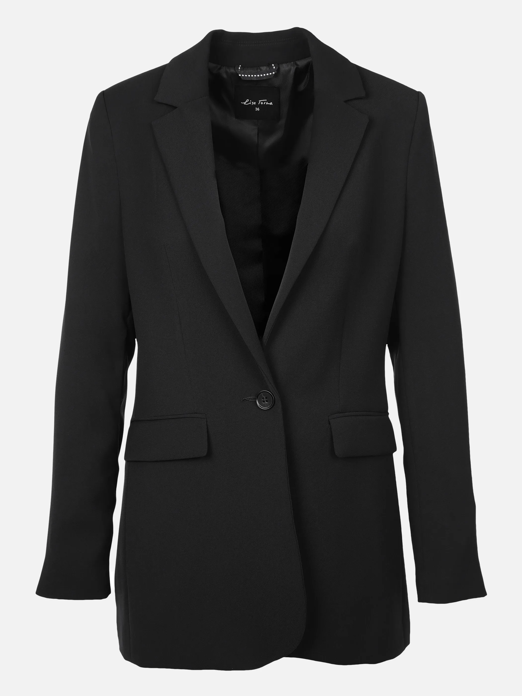Lisa Tossa Da-Blazer in langer Form Schwarz 876278 SCHWARZ 1 Lisa Tossa Da-Blazer in langer Form Schwarz 876278 SCHWARZ 1