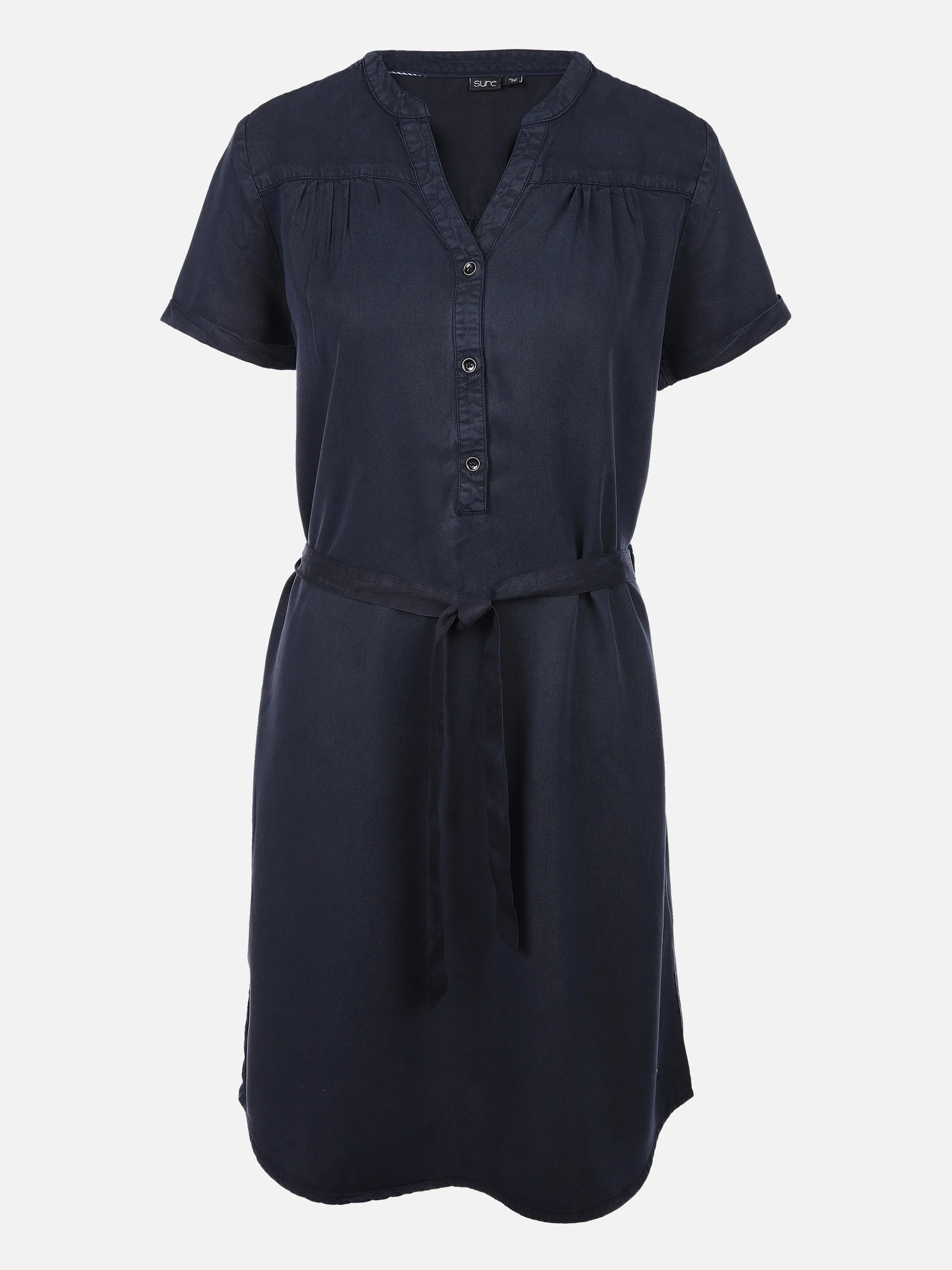 Sure Da-Tencel-Kleid m. Maokragen Blau 852471 MARINE 1
