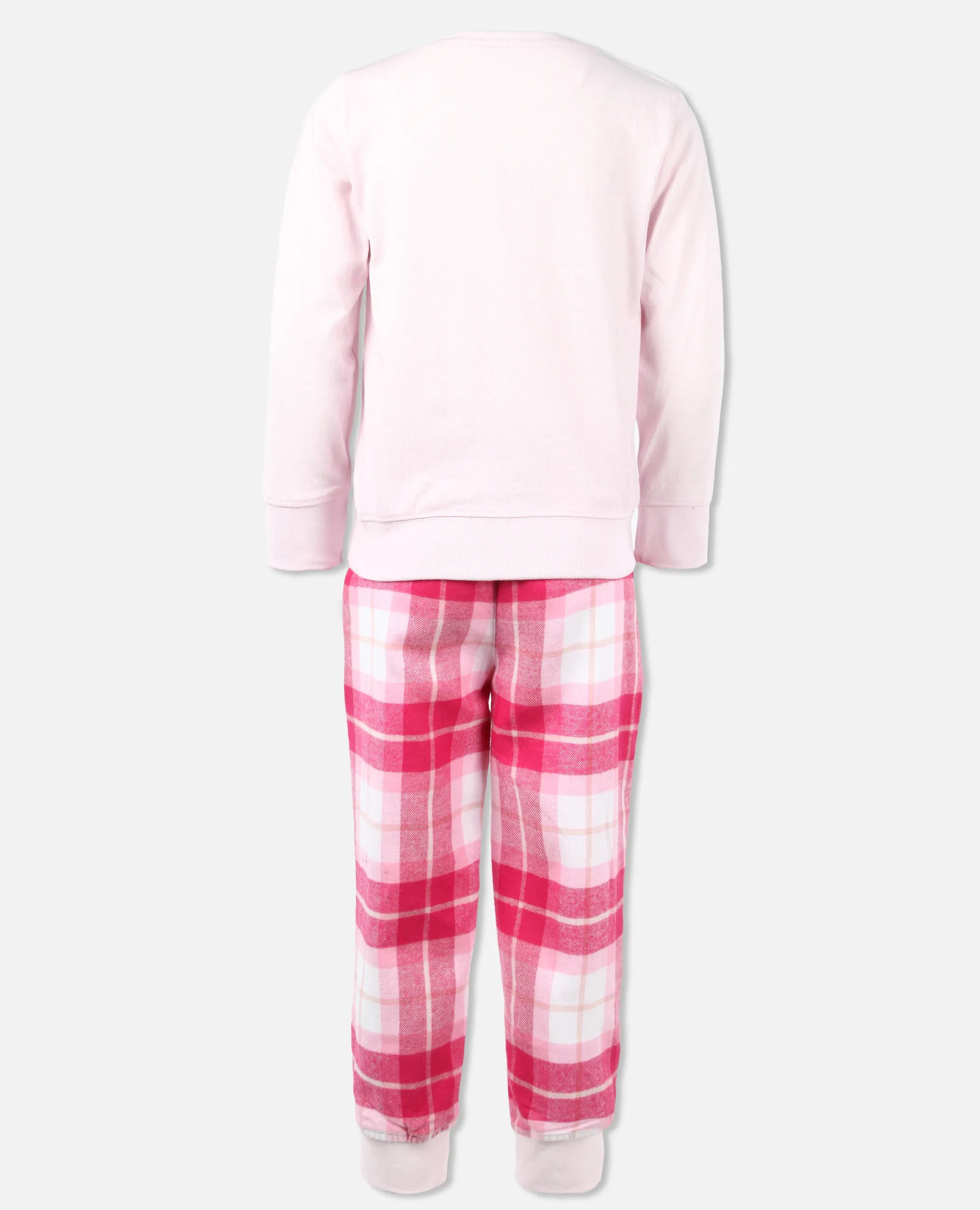 One Way Mini Girls  Pyjama Flanell Karo Rosa 930107 ROSE 2