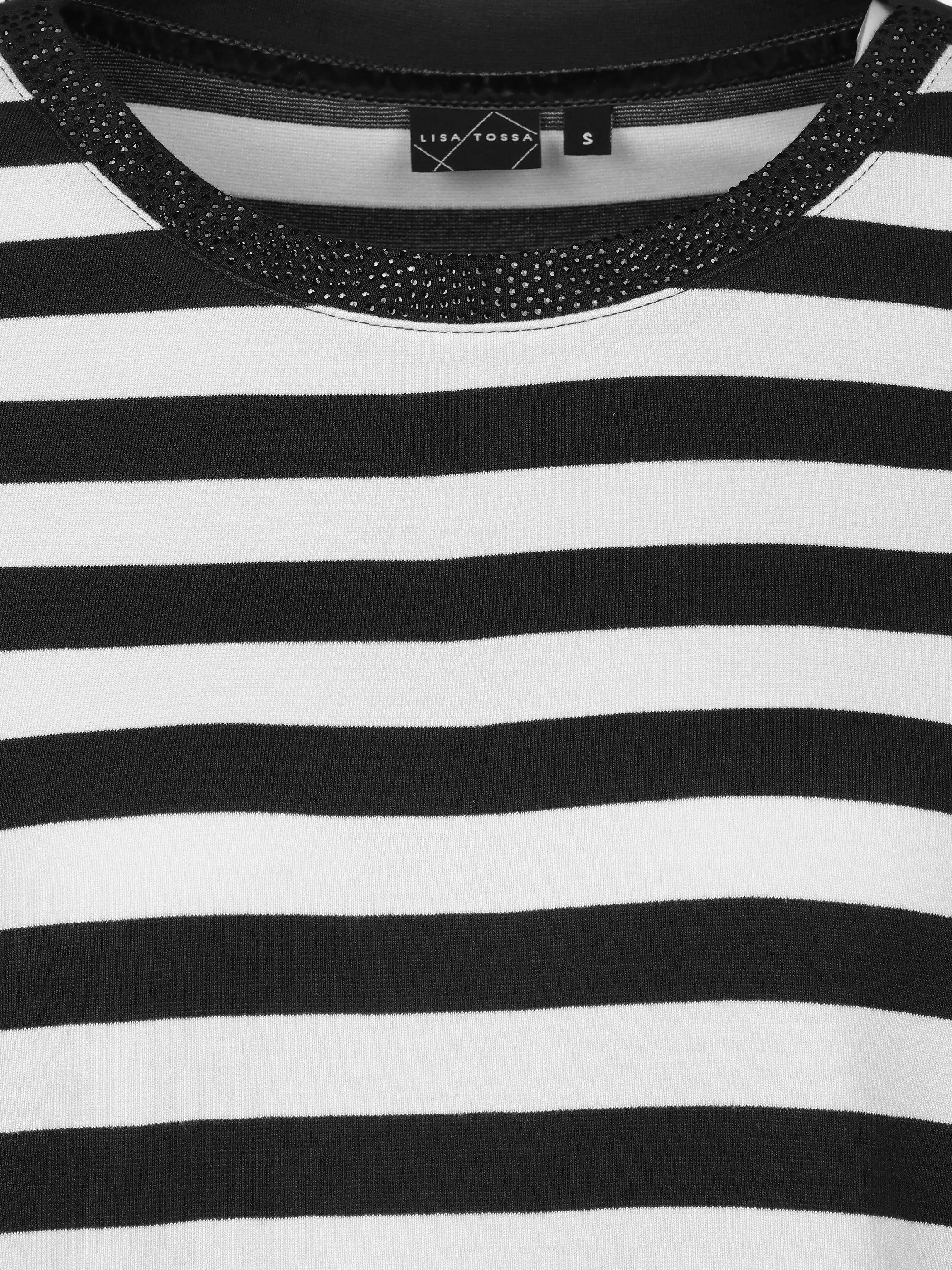 Lisa Tossa Da-Ringel Shirt m. Straß Schwarz 929402 BLACK 3