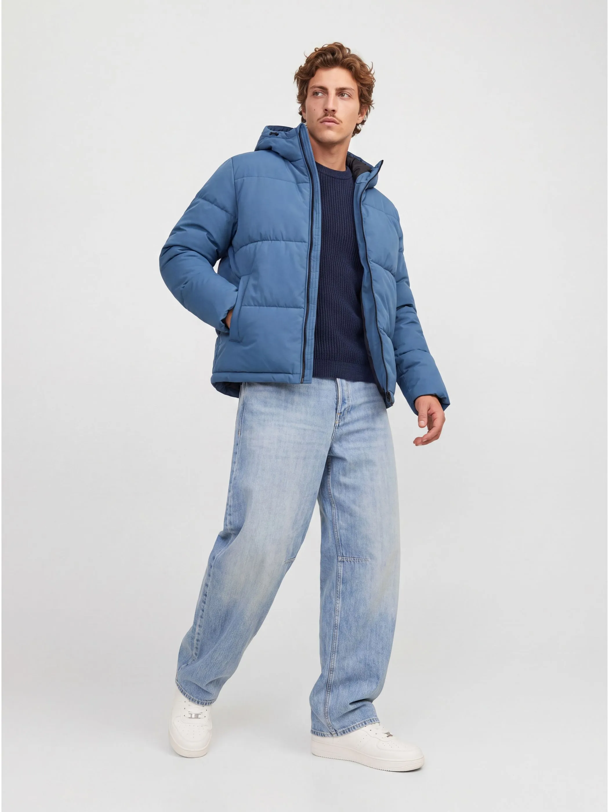 Jack Jones 12303930 JJGALAXY PUFFER JACKE Blau 930733 308077 3