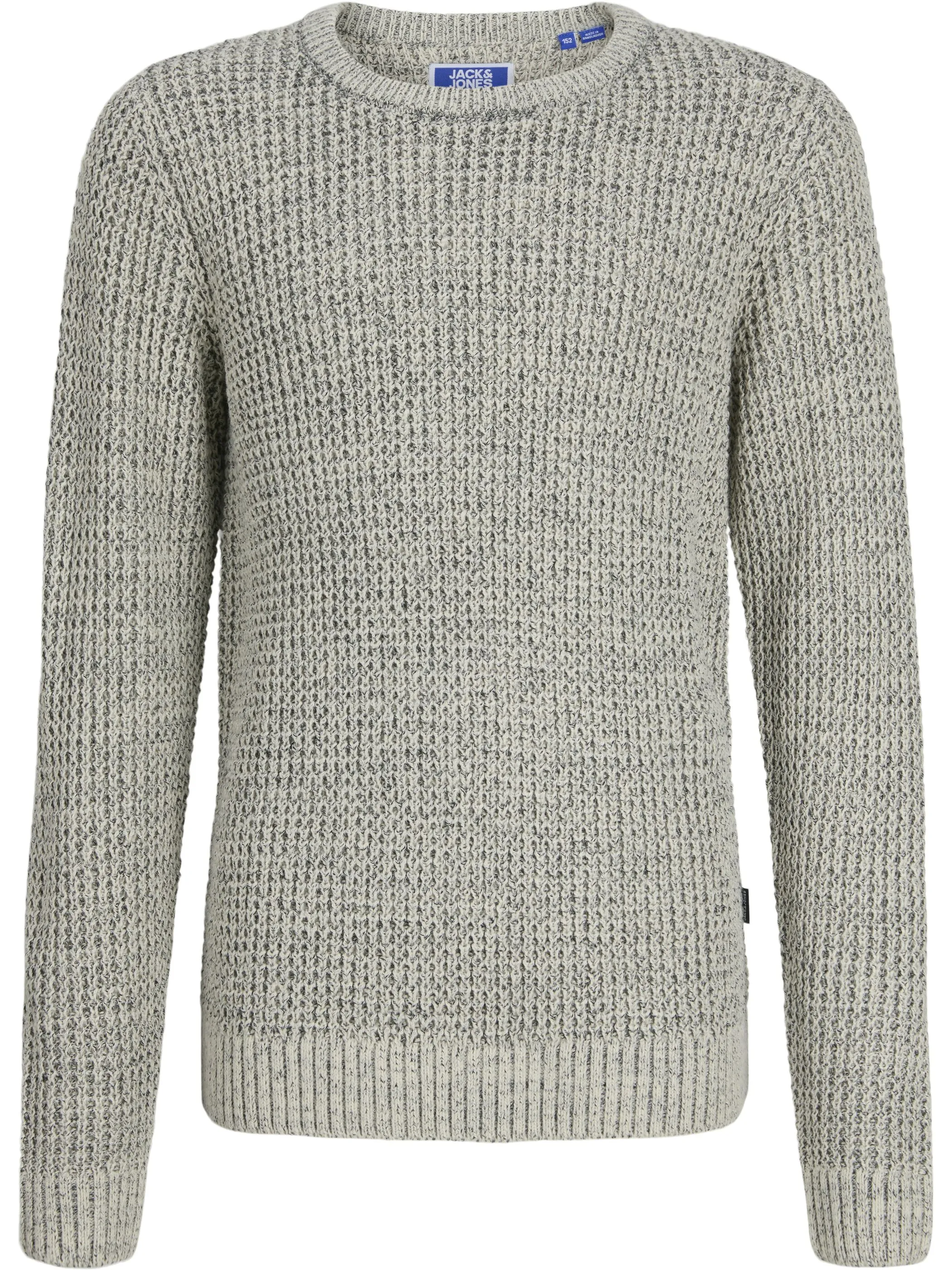 Jack&Jones Junior 12287720 JJGLOBAL KNIT CREW NE Weiß 918391 176631001 1