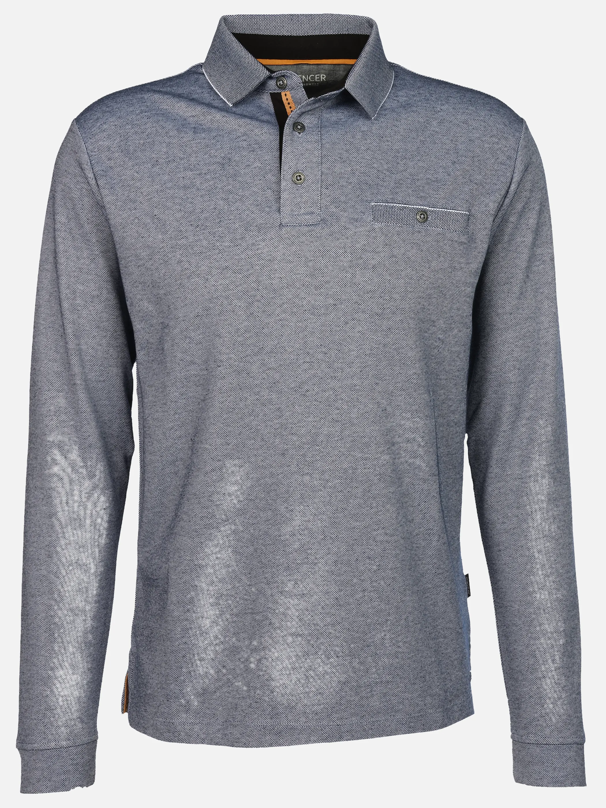 Jim Spencer He. Poloshirt 1/1 Arm Jacquard Blau 866258 BLUE 1