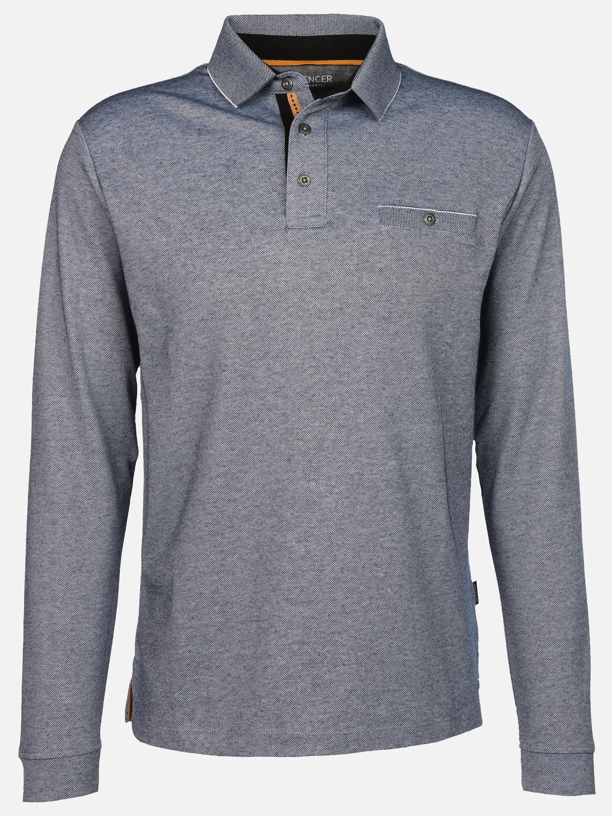 Jim Spencer He. Poloshirt 1/1 Arm Jacquard Blau 866258 BLUE 1