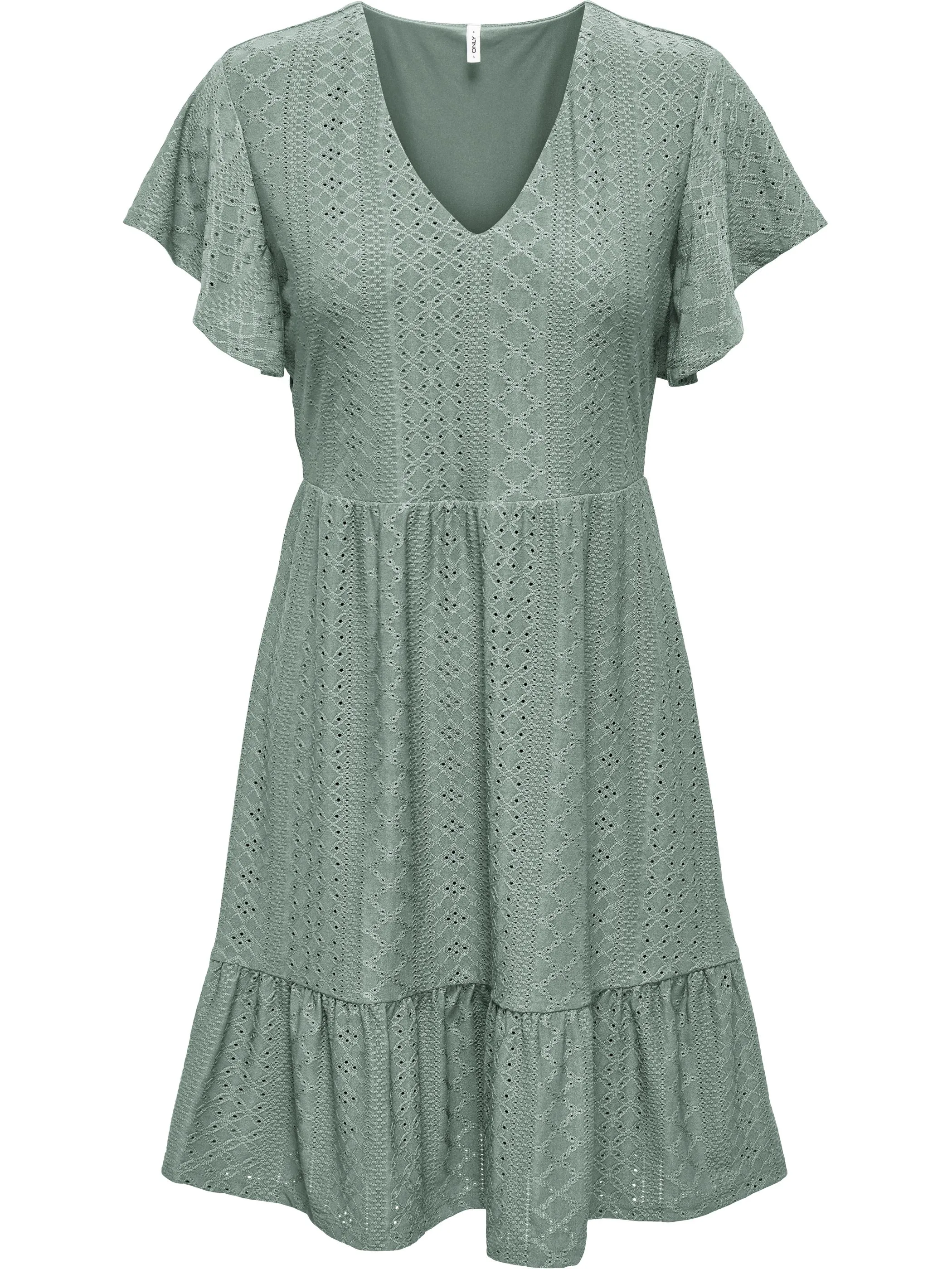 Only 15289687 ONLSANDRA S/S V-NECK Grün 878357 190702 1