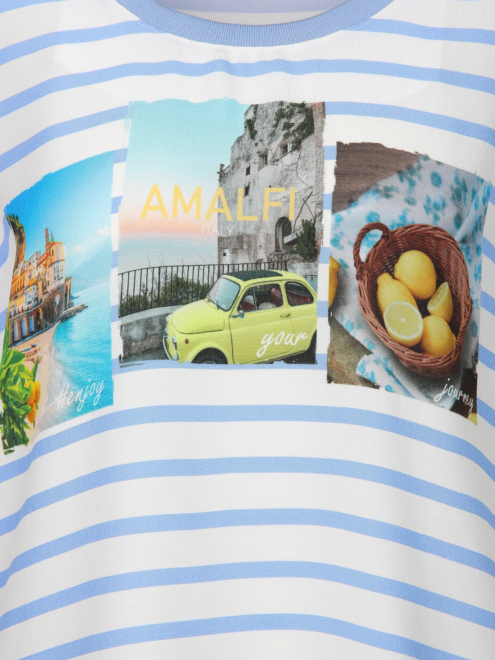 Lisa Tossa Da-Shirt aus Materialmix Blau 908741 DELLA 3 Lisa Tossa Da-Shirt aus Materialmix Blau 908741 DELLA 3