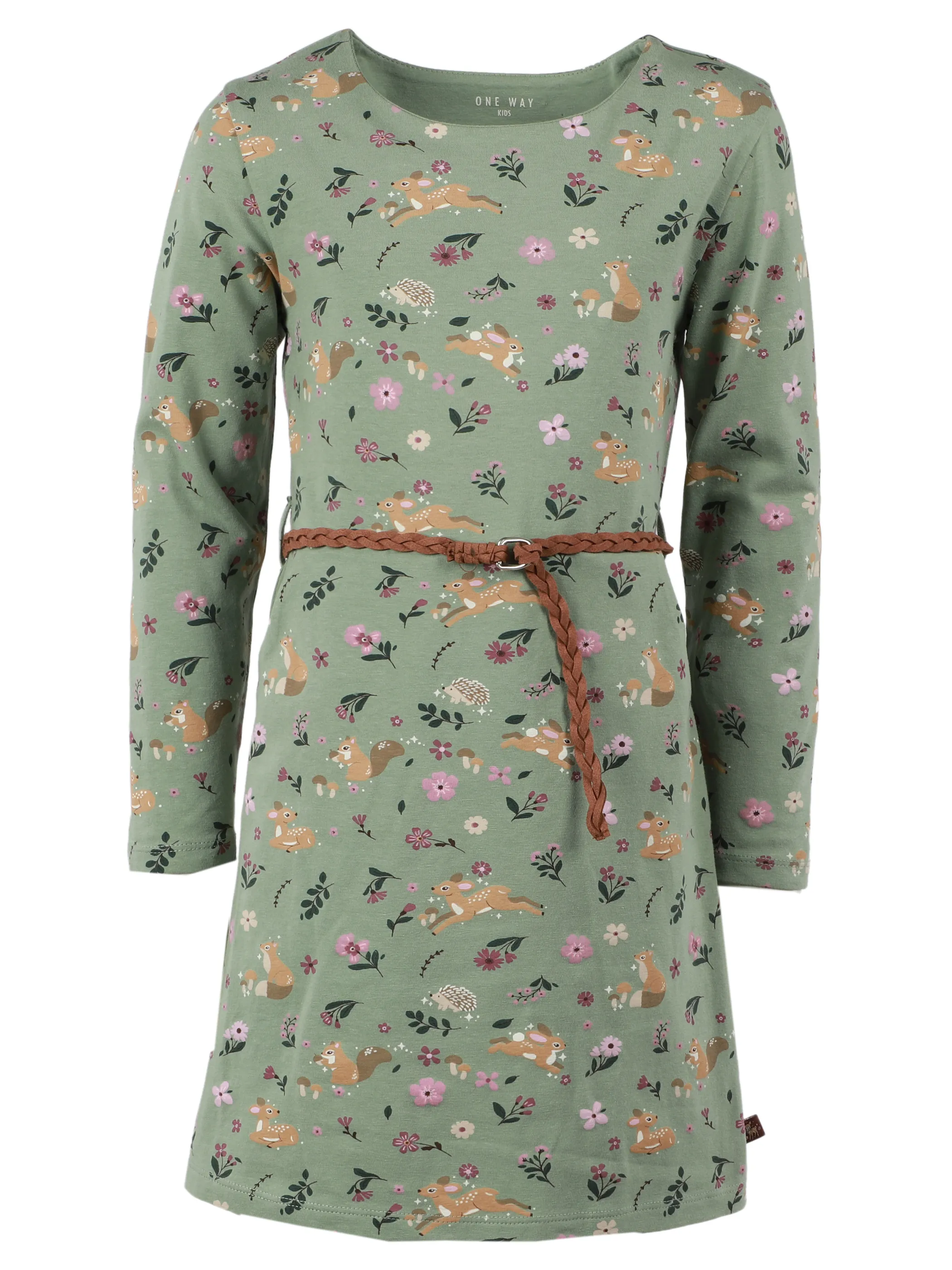 One Way KM Kleid mit Blumen/Bambi AOP in grün Grün 929861 GREENBAY 1