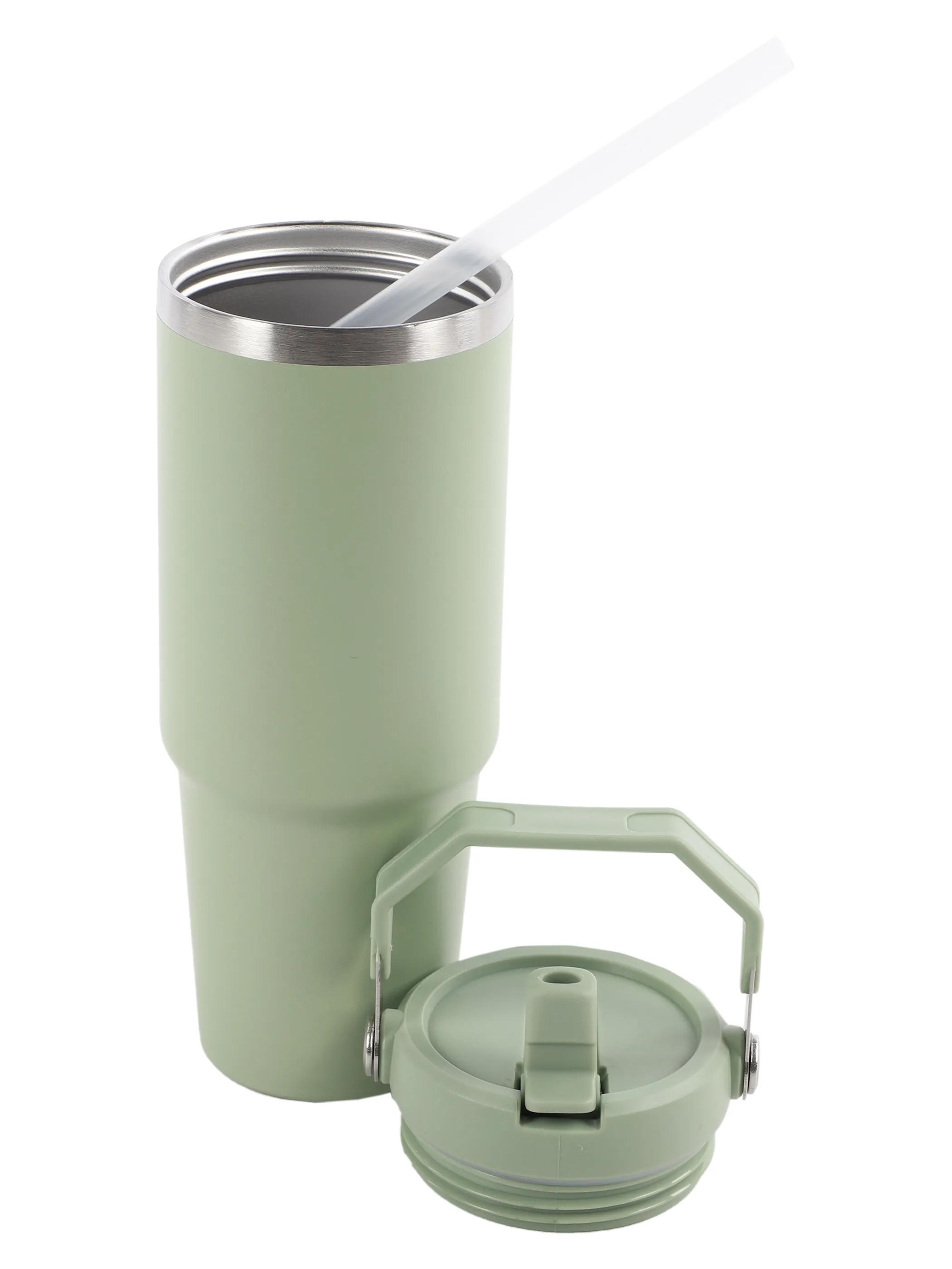 Dream House Thermobecher inkl Flip Strohha Grün 915835 SALBEI 2