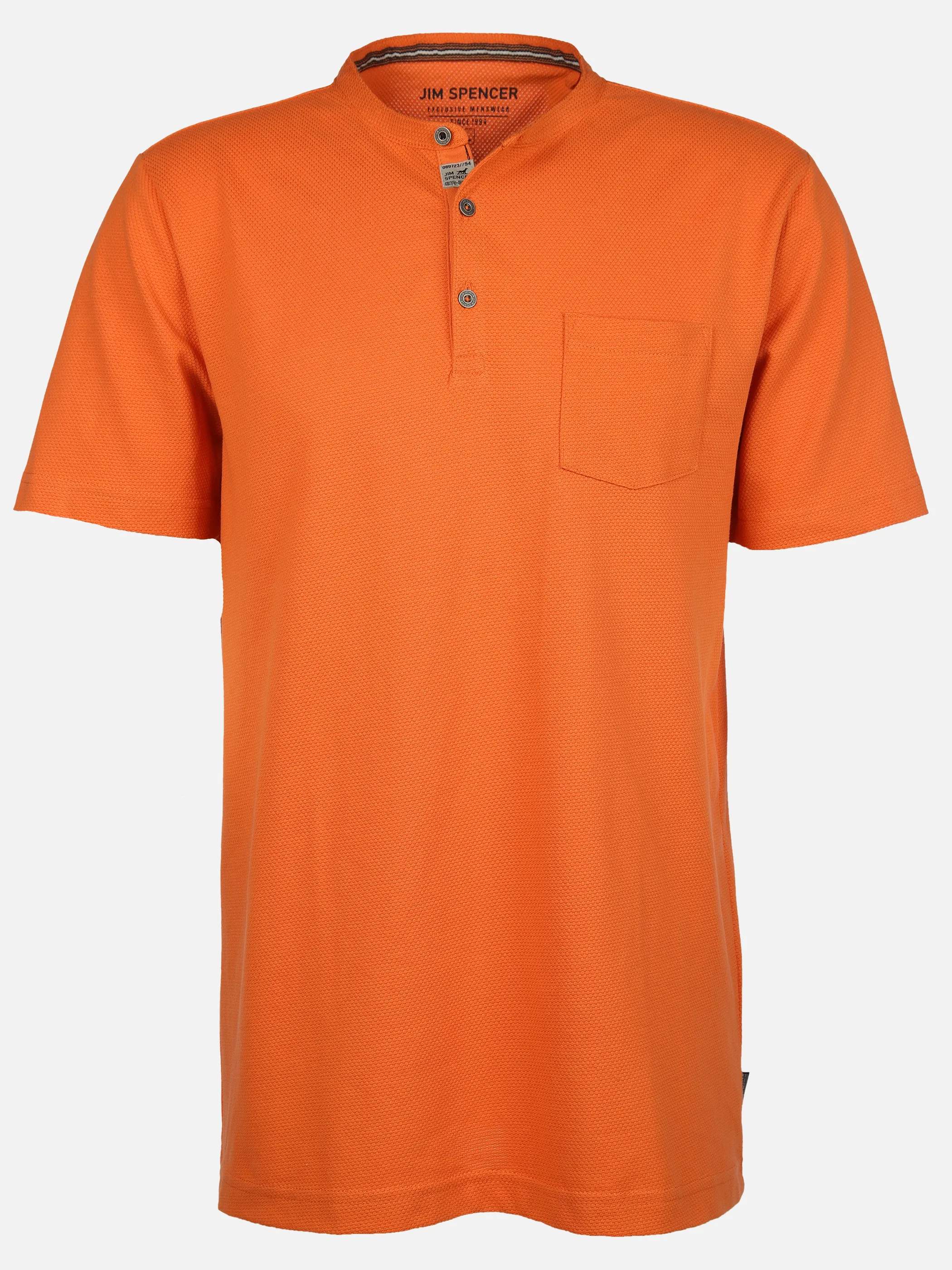 Jim Spencer He. Henleyshirt 1/2 Arm waffle Orange 906753 ORANGE 1