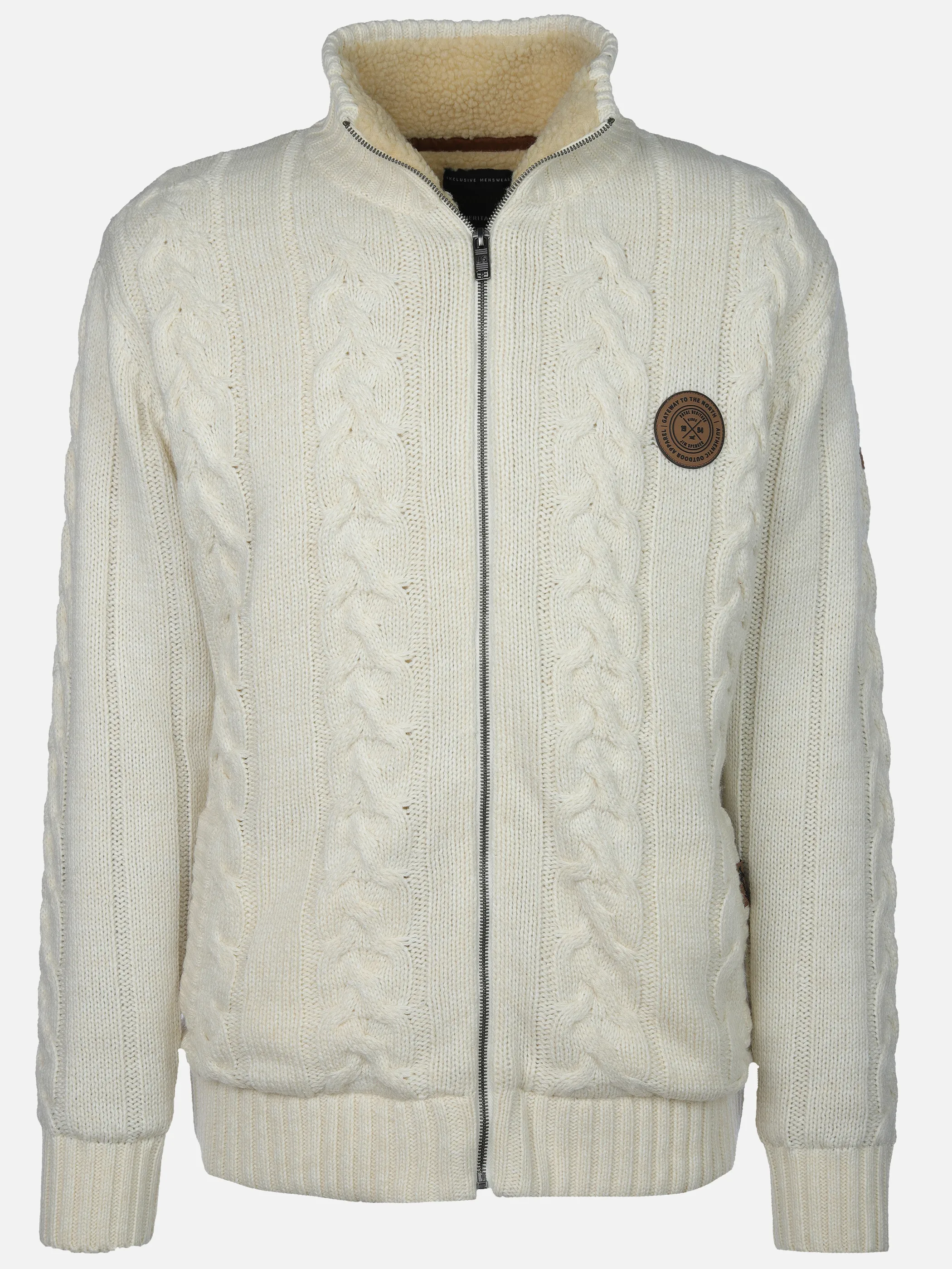 Jim Spencer He. Strickjacke wattiert Weiß 918357 OFFWHITE 1