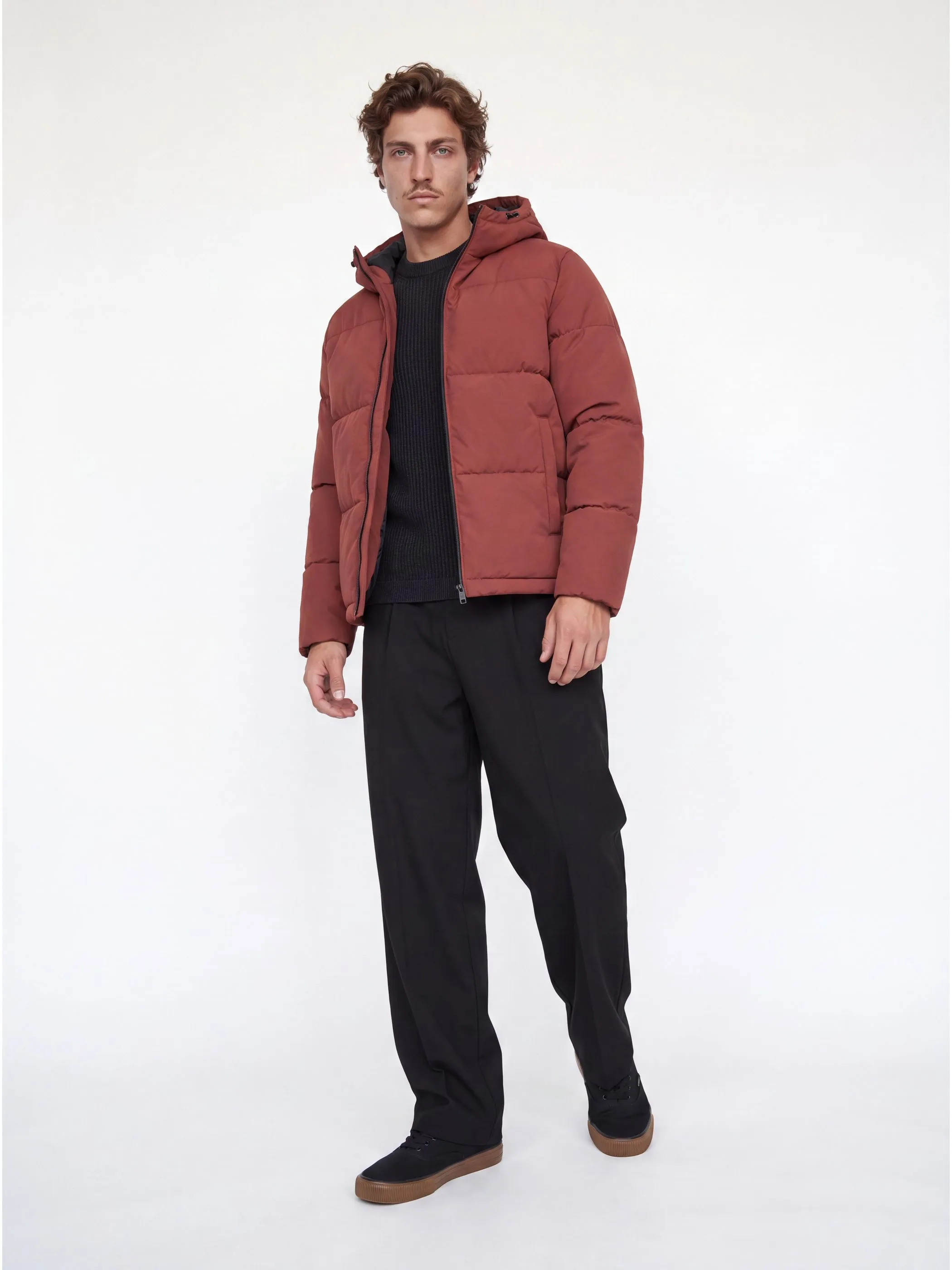 Jack Jones 12303930 JJGALAXY PUFFER JACKE Rot 930733 176012 3