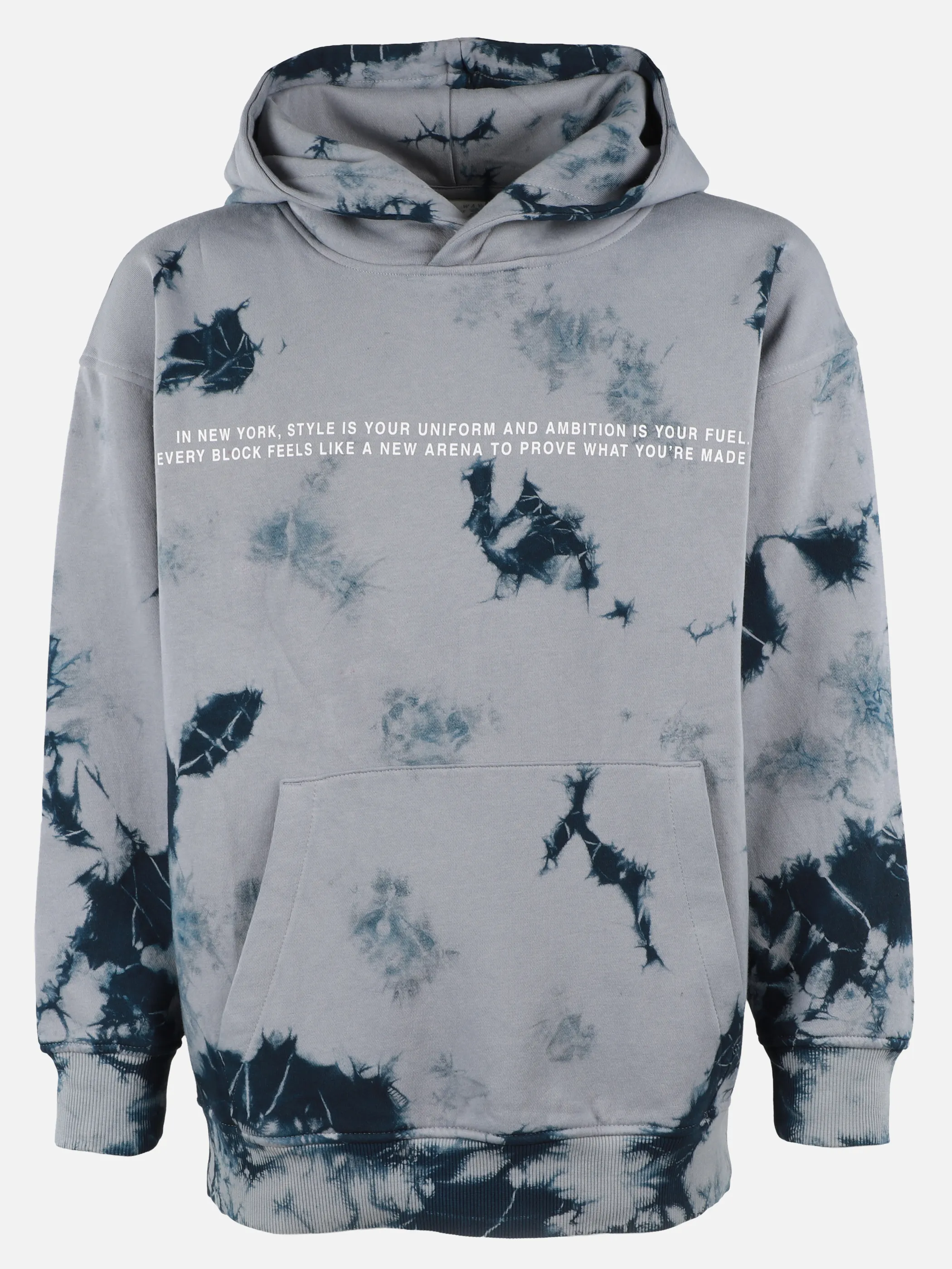 One Way JJ Sweatshirt hellblau mit Dunkelblau Batic AOP Blau 930328 BLAU 1