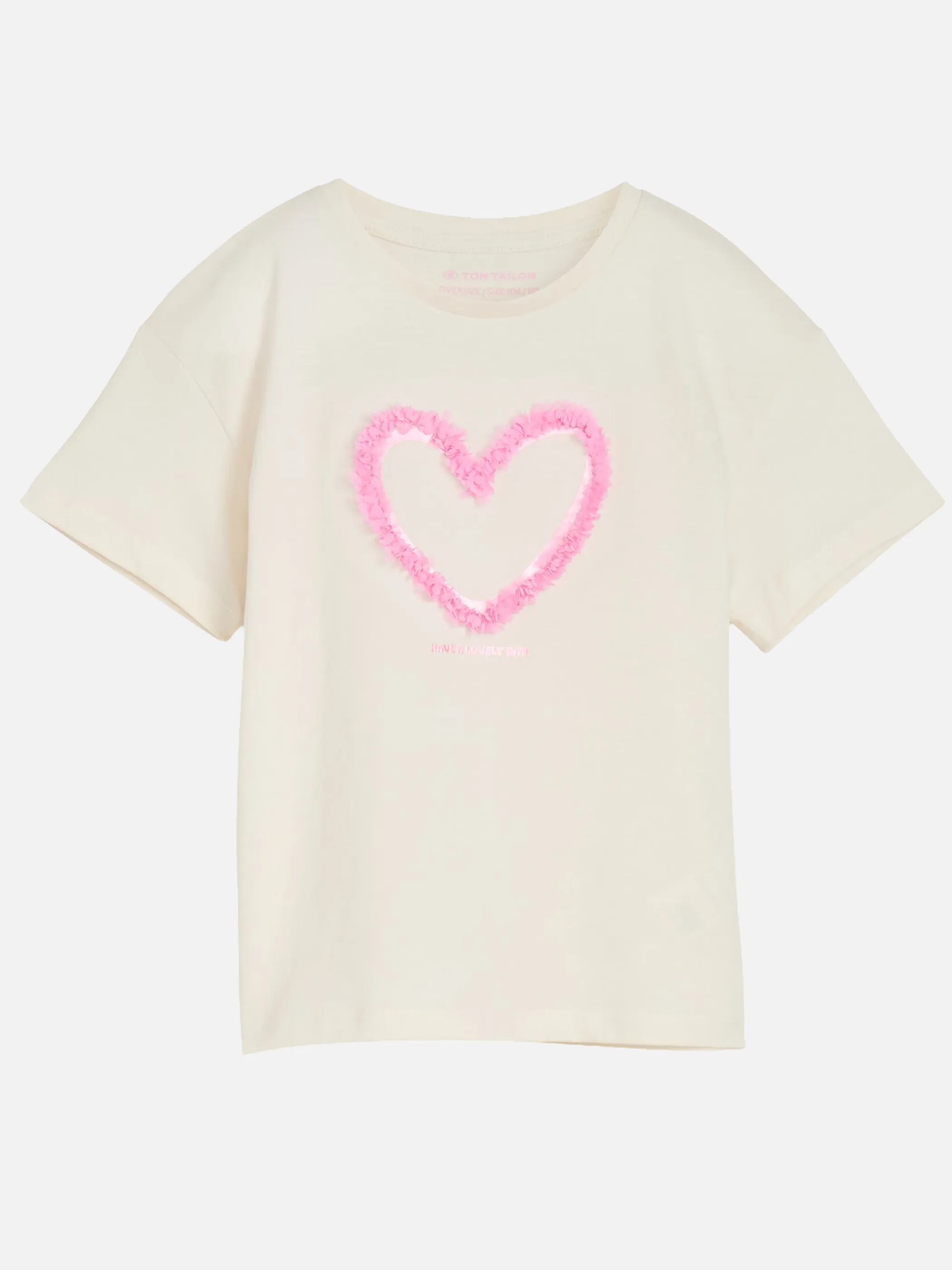 Tom Tailor 1049873 special artwork t-shirt Weiß 927834 12906 1