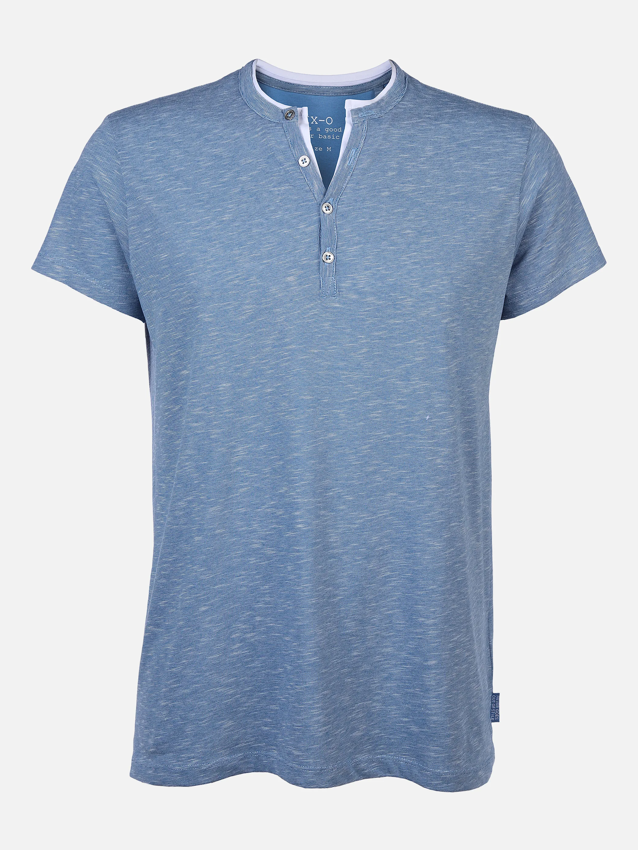 IX-O YF-He-Serafino T-Shirt, V-Neck Blau 863905 BLUE/WHITE 1
