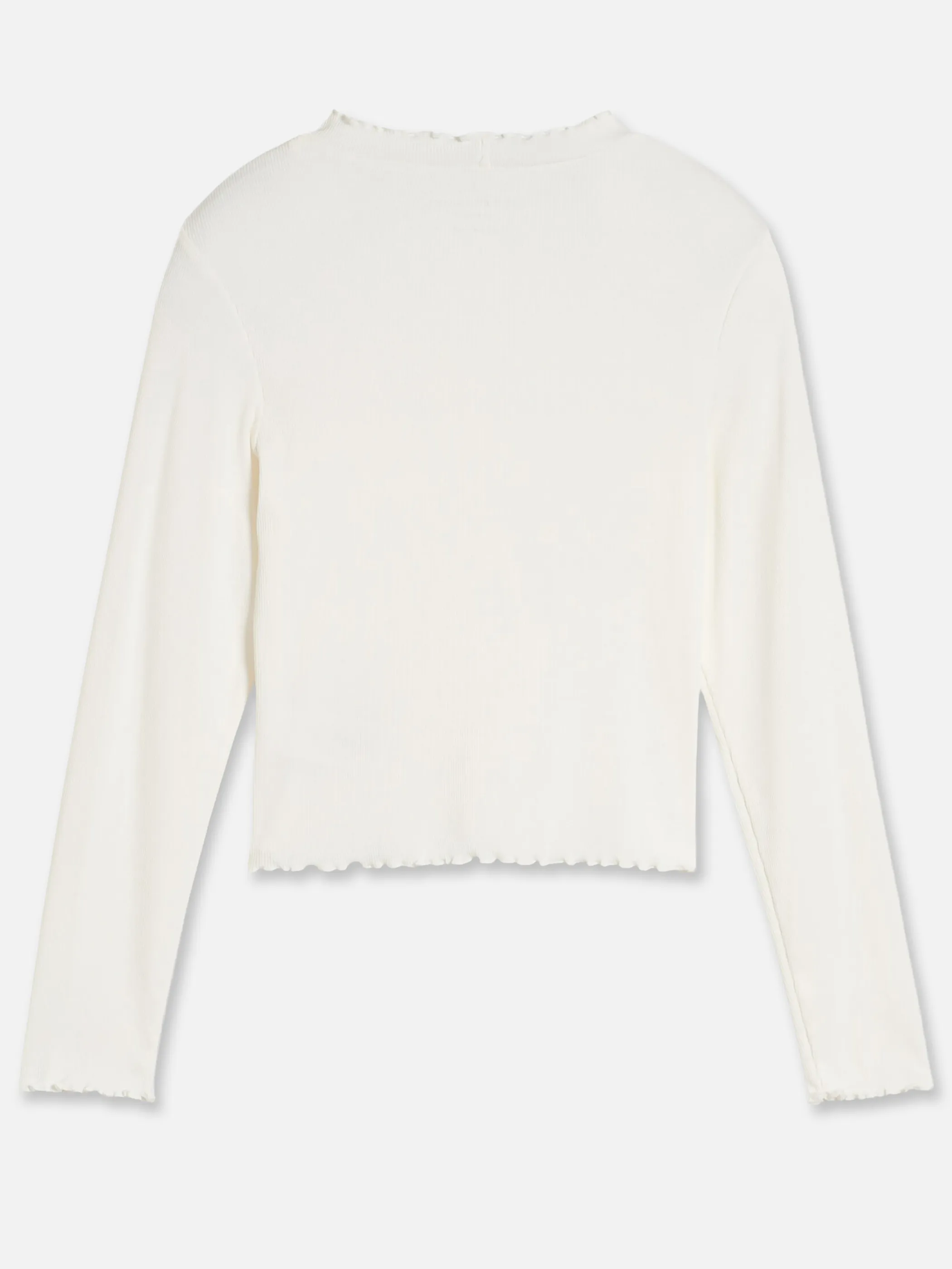 Tom Tailor 1054248 cropped rib longsleeve Weiß 934451 10315 2