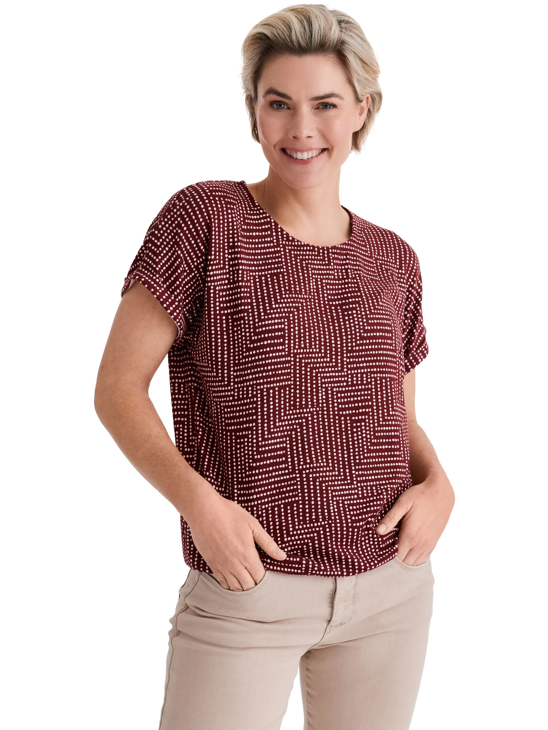 Stooker DOB 23160080009125 Da. T-Shirts / Rot 928313 9125 1