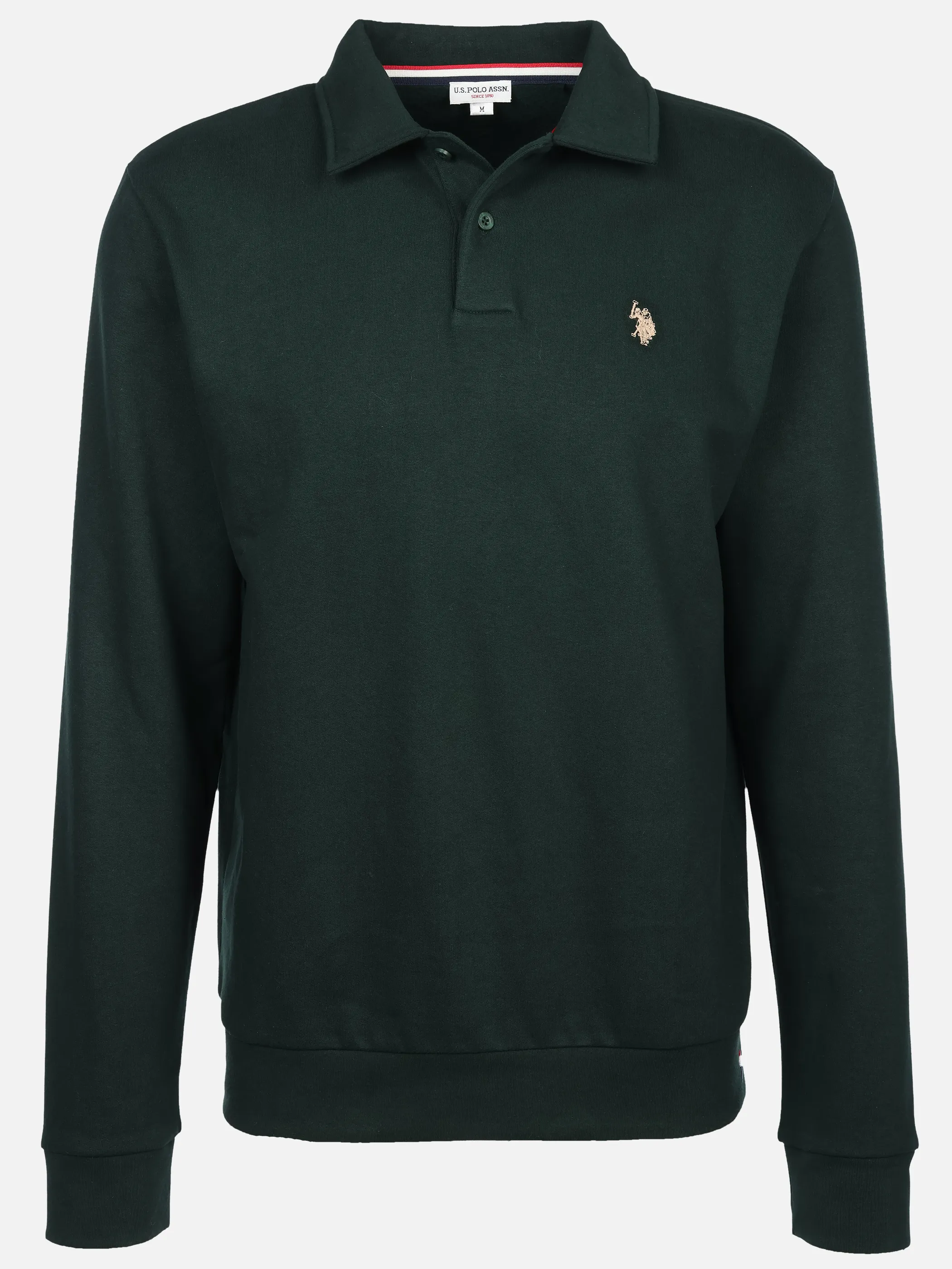 U.S. Polo Assn. He. Sweat Polo 1/1 Arm US17018 Grün 933834 346 1