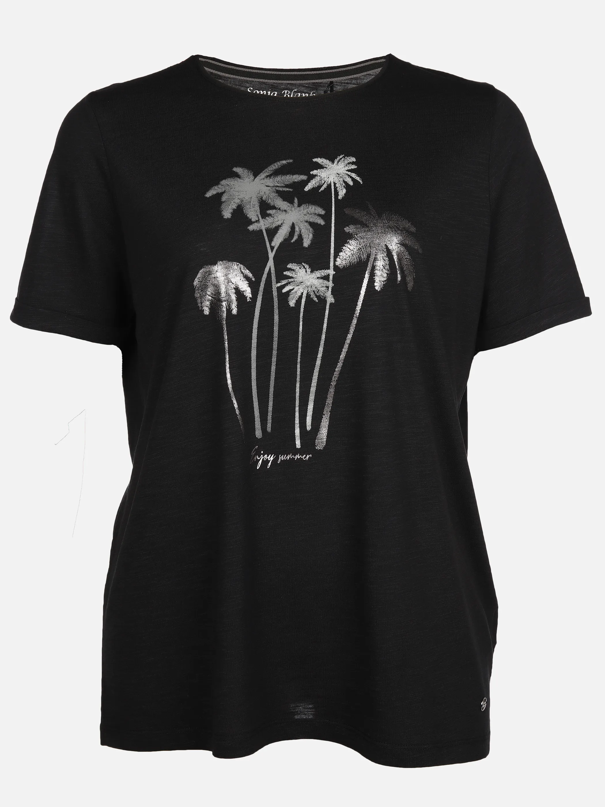 Sonja Blank Da-gr.Gr. T-Shirt m. Druck Schwarz 890220 BLACK 1 Sonja Blank Da-gr.Gr. T-Shirt m. Druck Schwarz 890220 BLACK 1