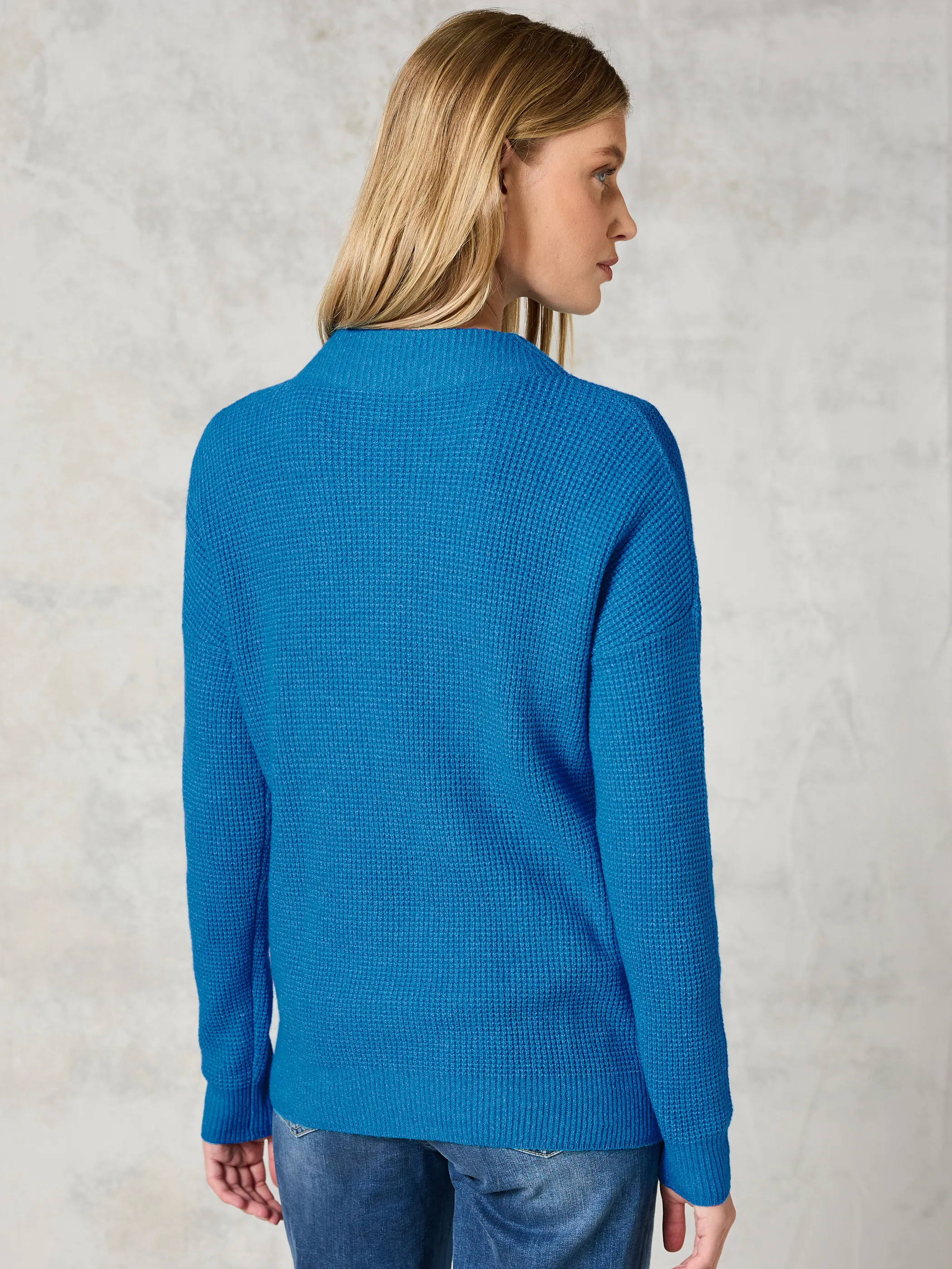 Cecil B302780 TOS_Structured Turtle Neck Blau 901473 15949 2