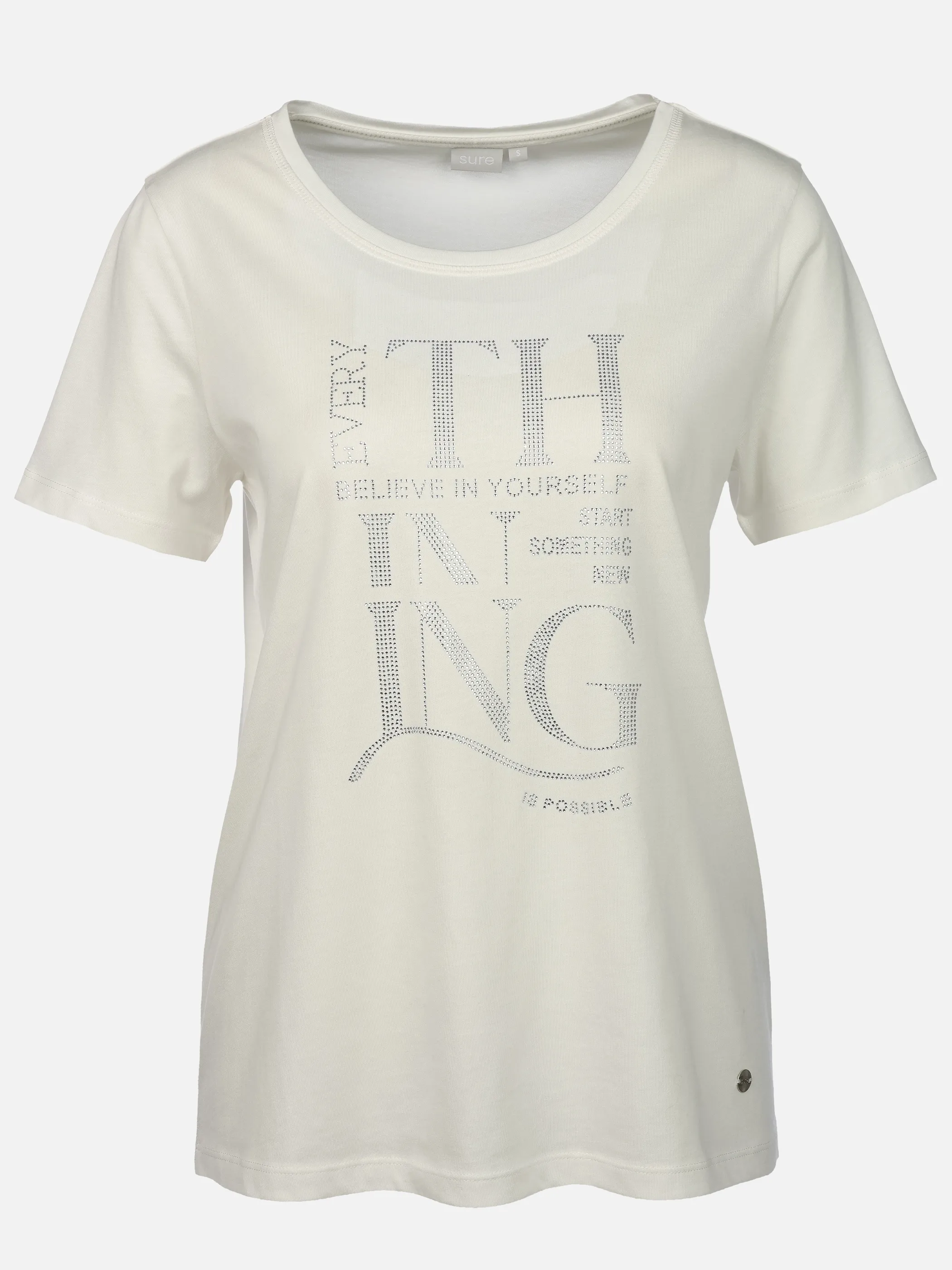 Sure Da-T-Shirt m. Strassapplikatio Weiß 926145 STARWHITE 1