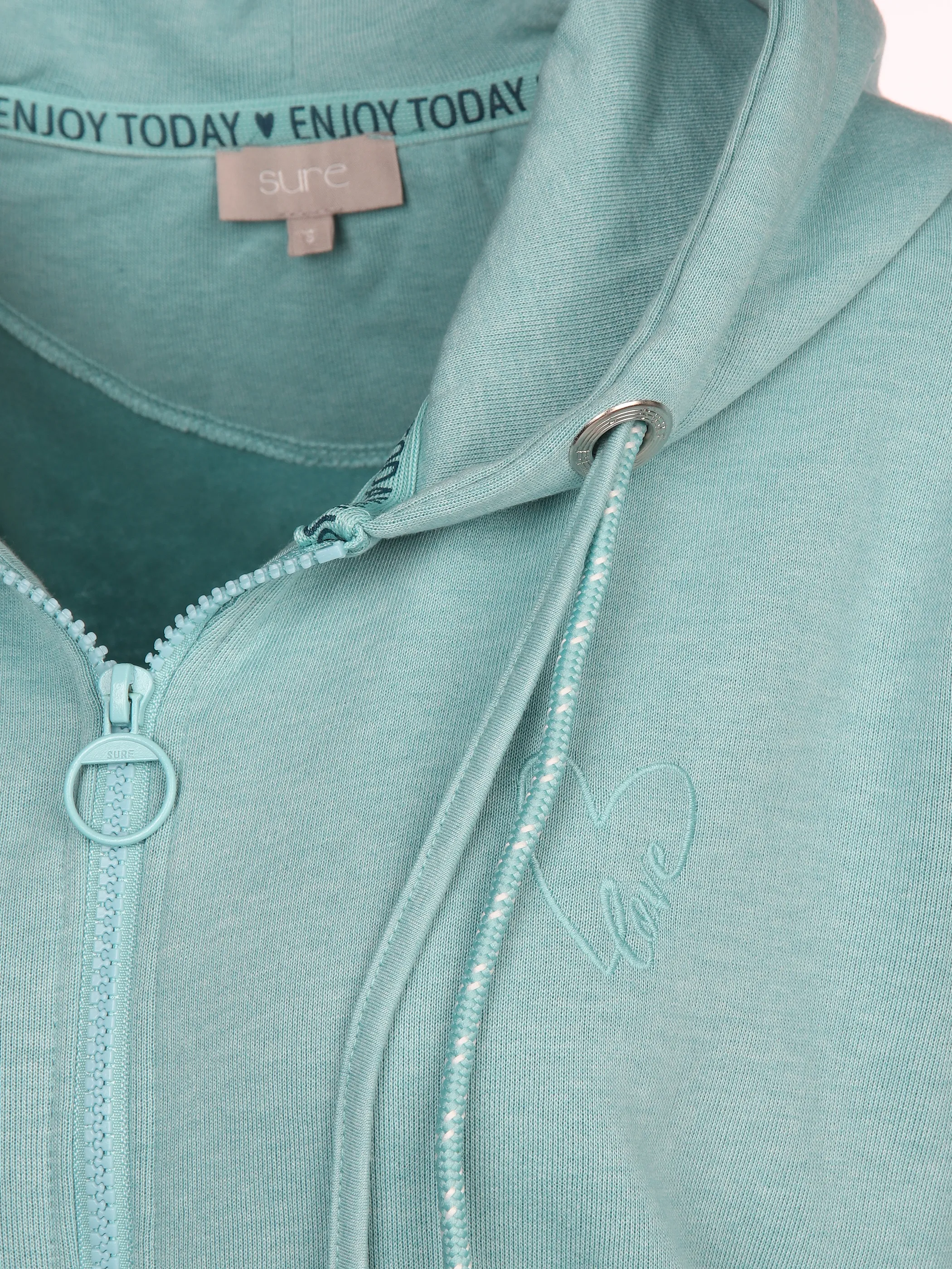 Sure Da-Sweat-Cardigan m. Kapuze Türkis 897606 AQUA 3 Sure Da-Sweat-Cardigan m. Kapuze Türkis 897606 AQUA 3