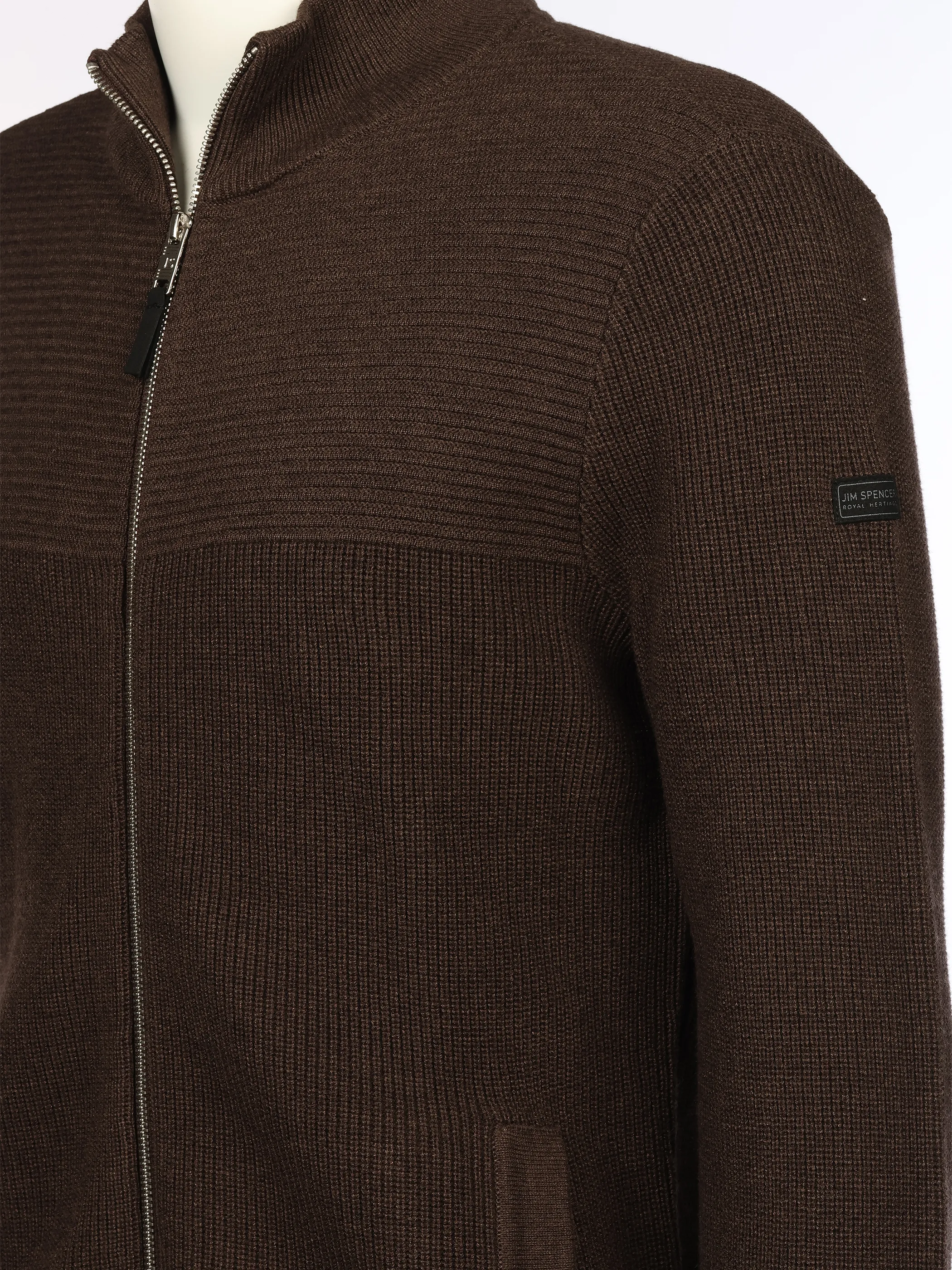 Jim Spencer He. Strickjacke RV mit Taschen Braun 898386 BROWN 3