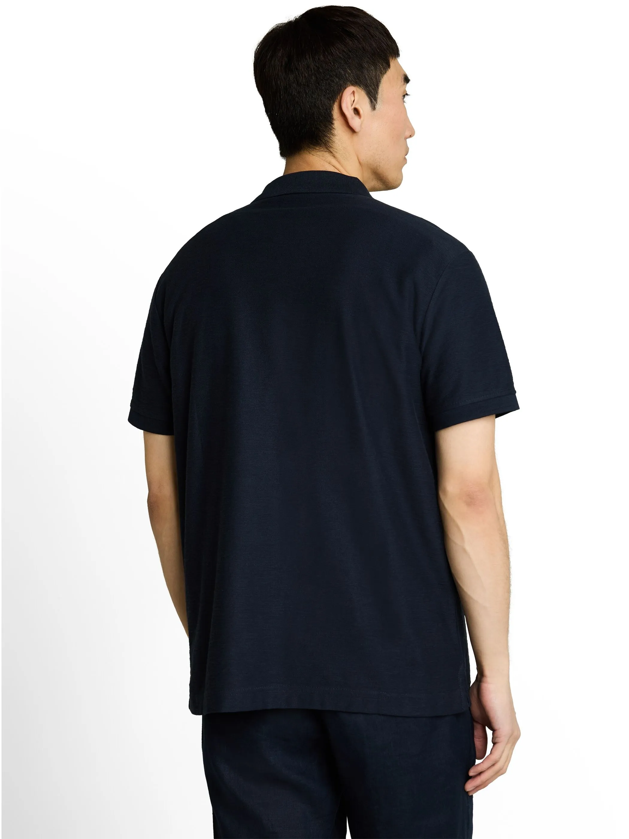 Tom Tailor 1051182 NOS structured resort collar polo Blau 926455 10668 2