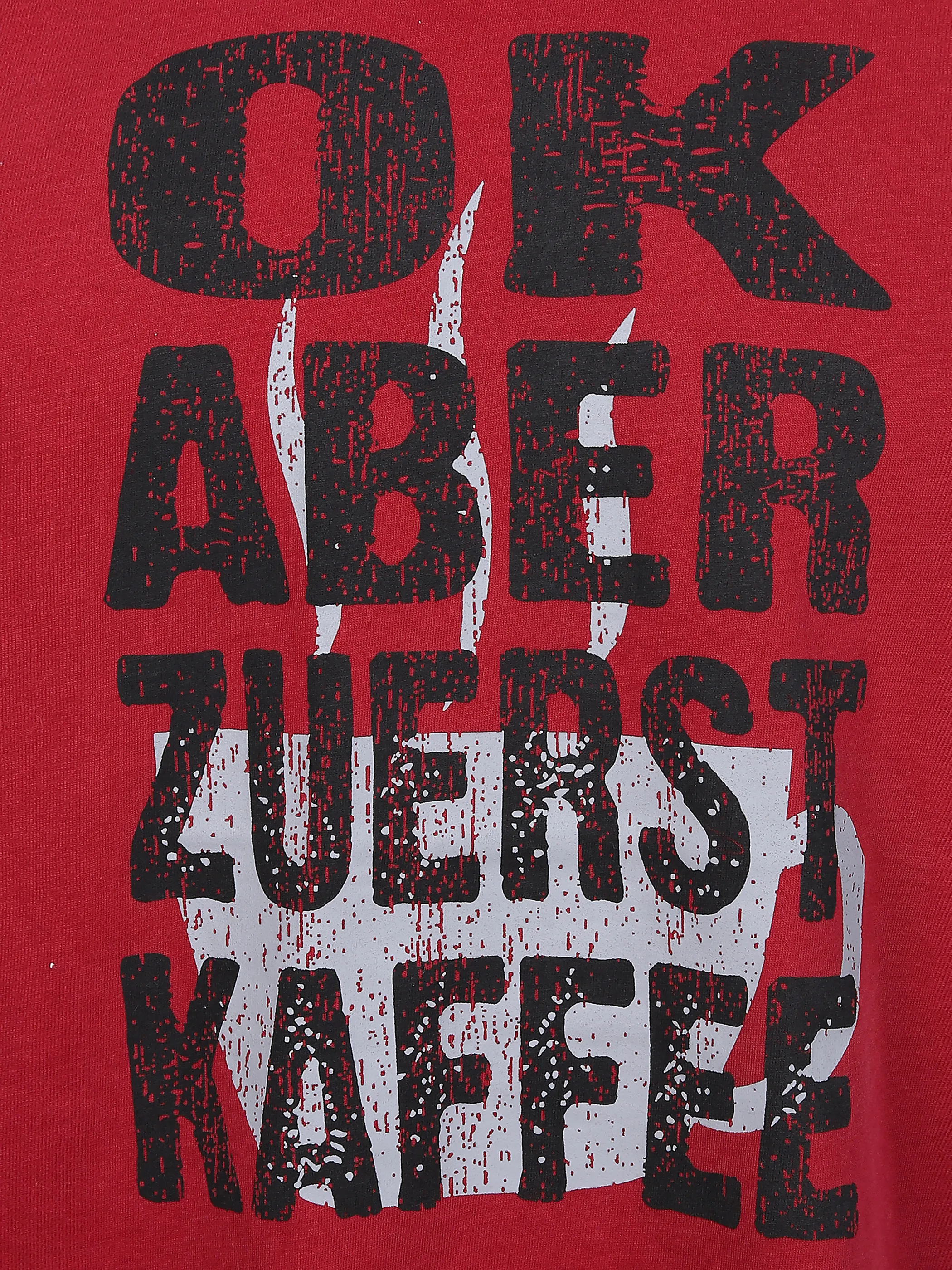 Worker He. T-Shirt 1/2 Arm Sprüche Rot 861655 RED 3