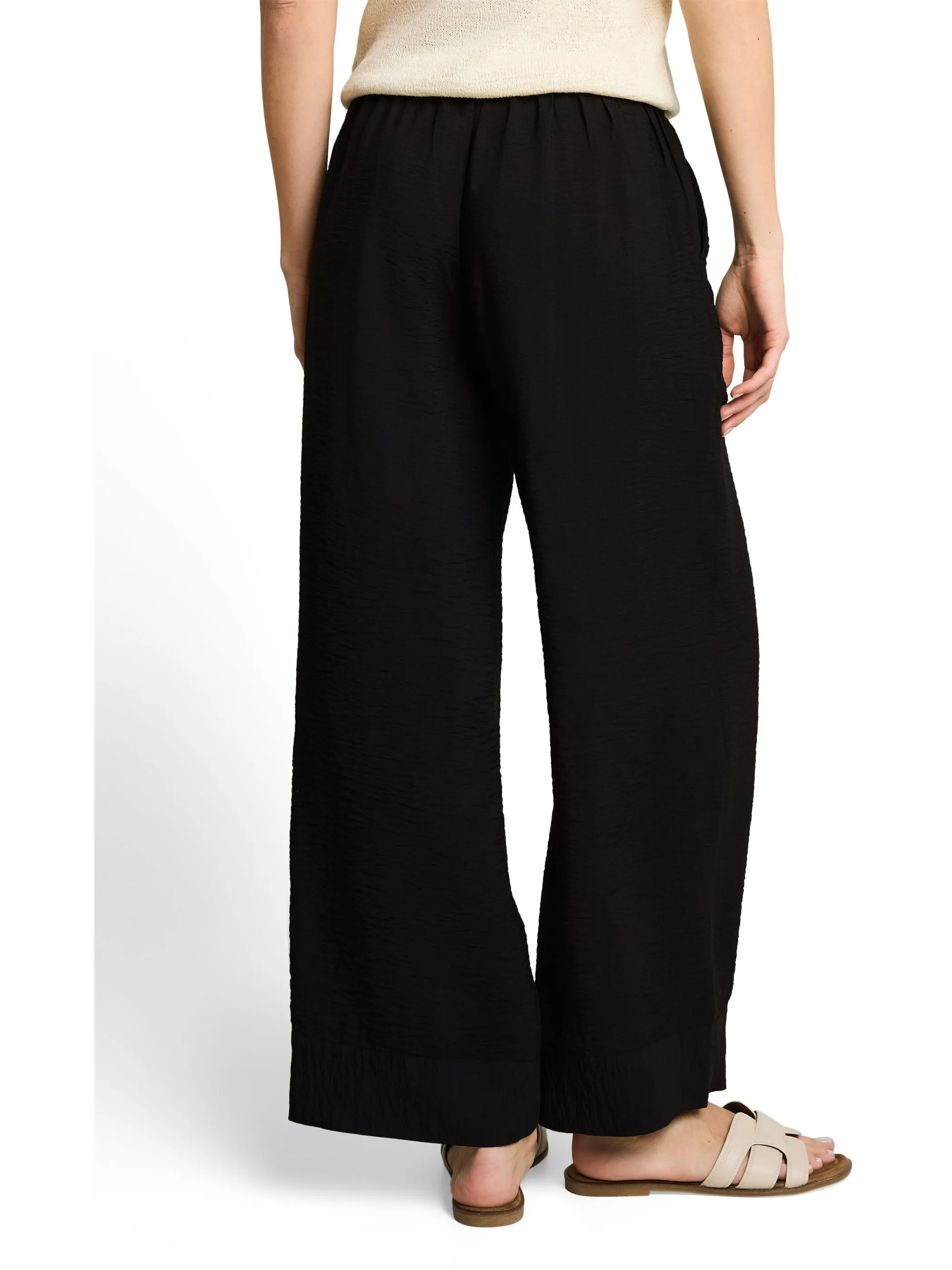 Tom Tailor 1051396 loose fit wide leg pants Schwarz 926008 14482 2