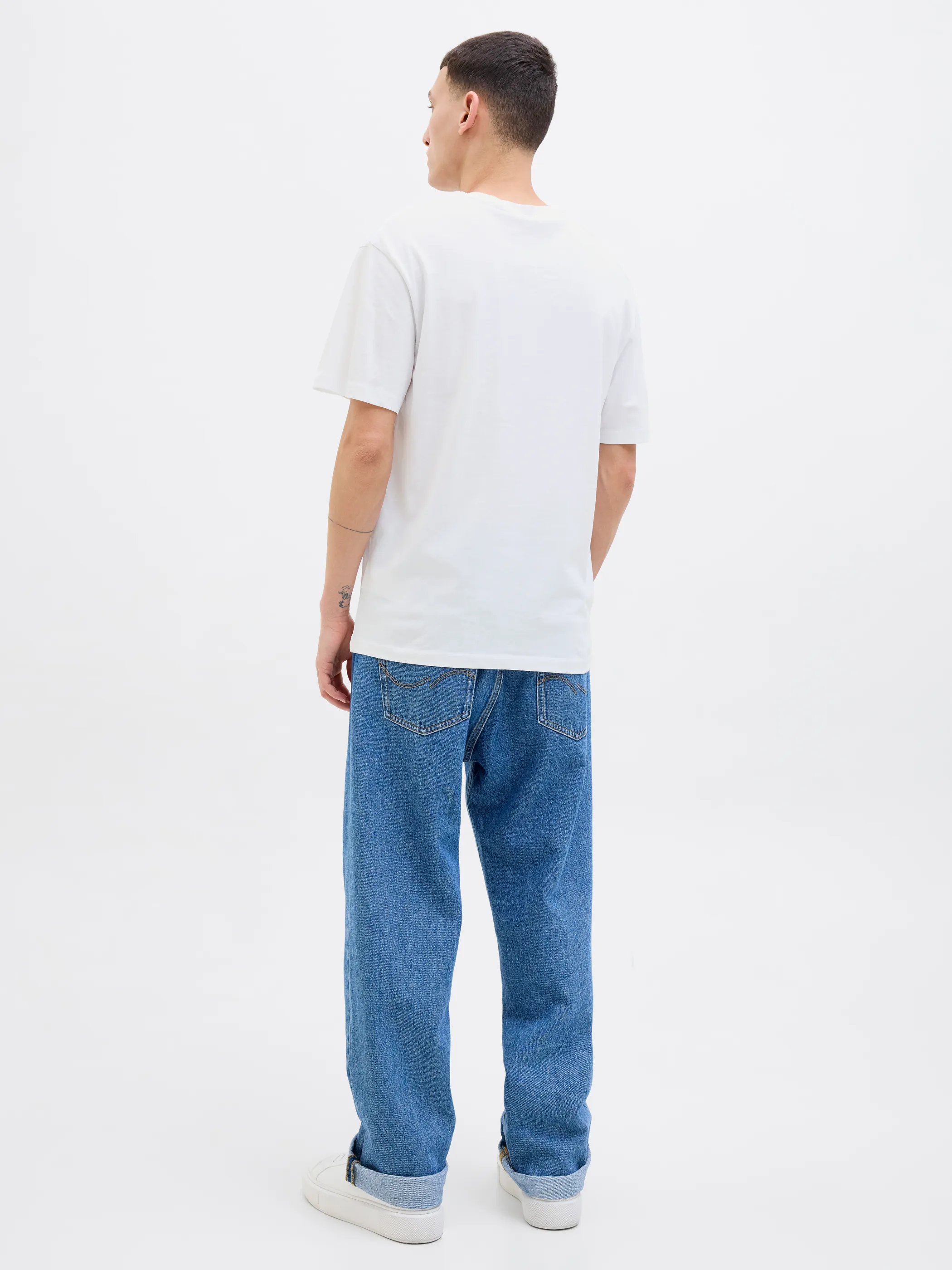 Jack Jones 12269429 JJPORTO TEE SS CREW N Weiß 904467 178074 2