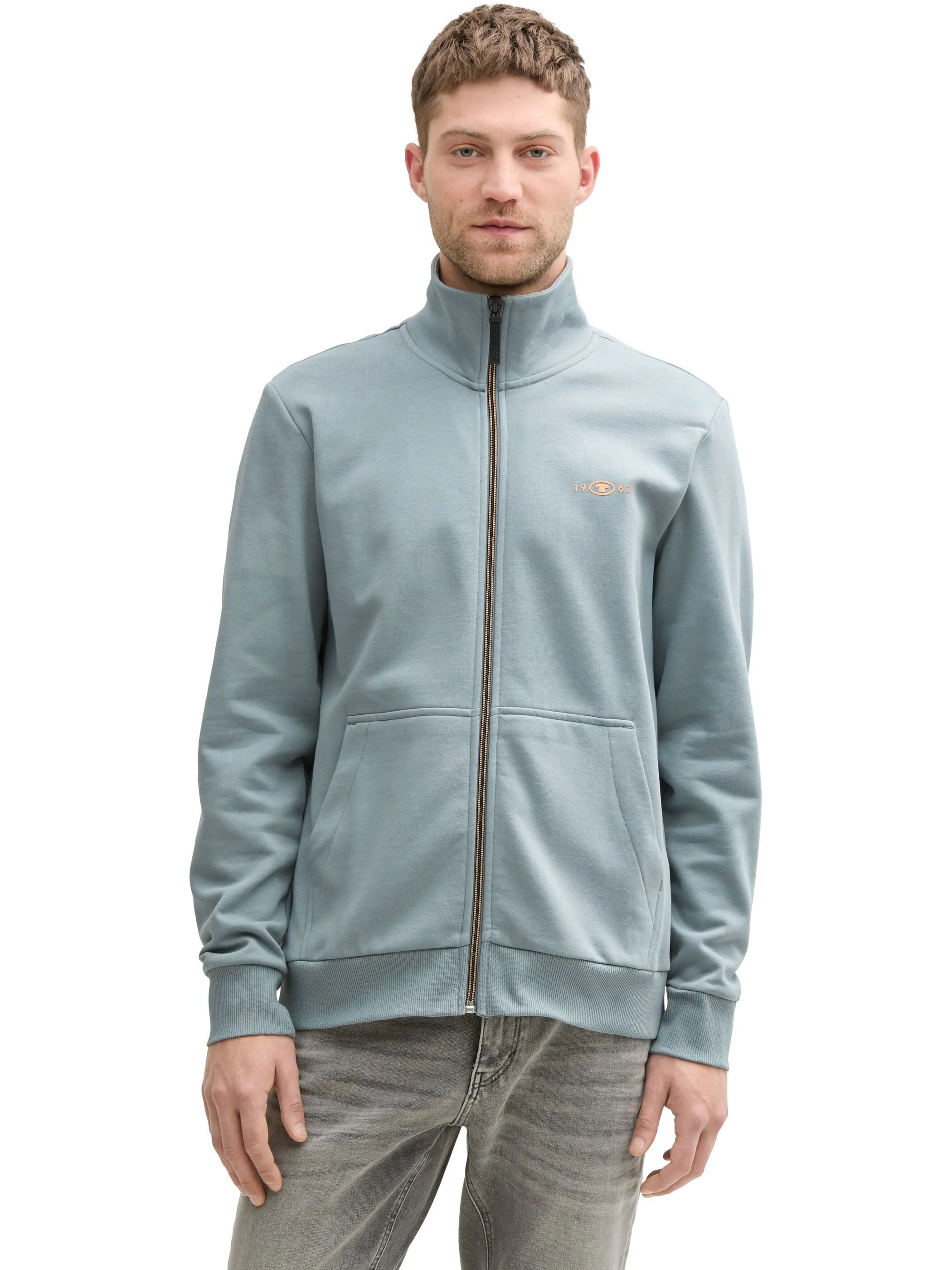 Tom Tailor 1045645 NOS printed stand-up sweat jacket Grau 905882 27475 5 Tom Tailor 1045645 NOS printed stand-up sweat jacket Grau 905882 27475 5